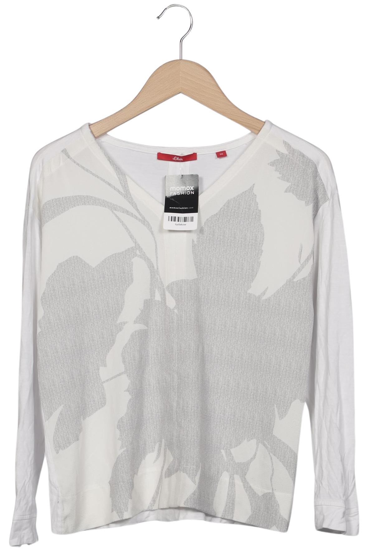 

s.Oliver Damen Langarmshirt, weiß, Gr. 36