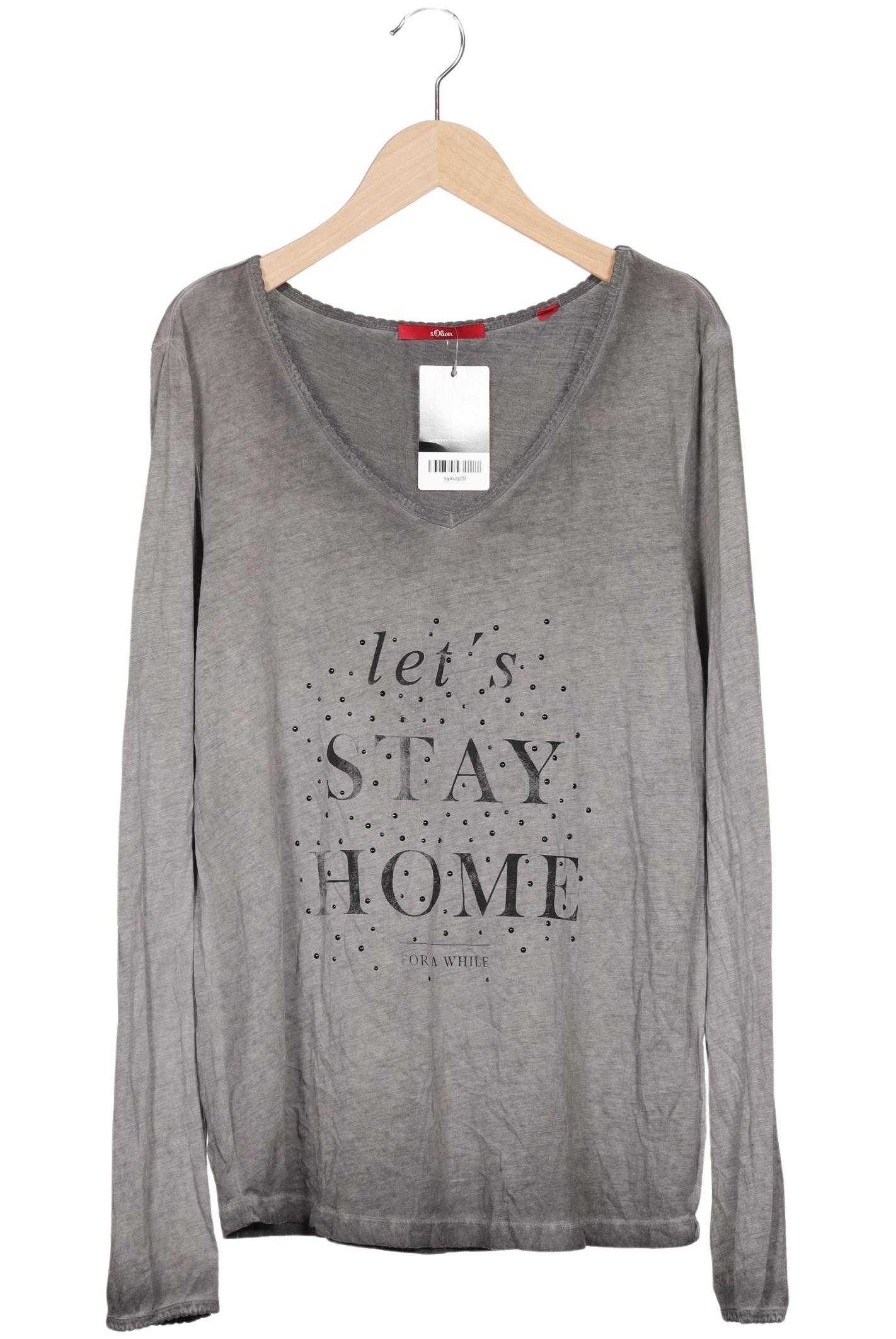 

s.Oliver Damen Langarmshirt, grau, Gr. 40