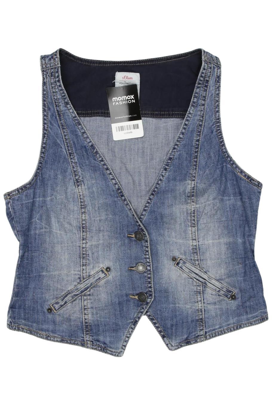 

s.Oliver Damen Weste, blau, Gr. 38