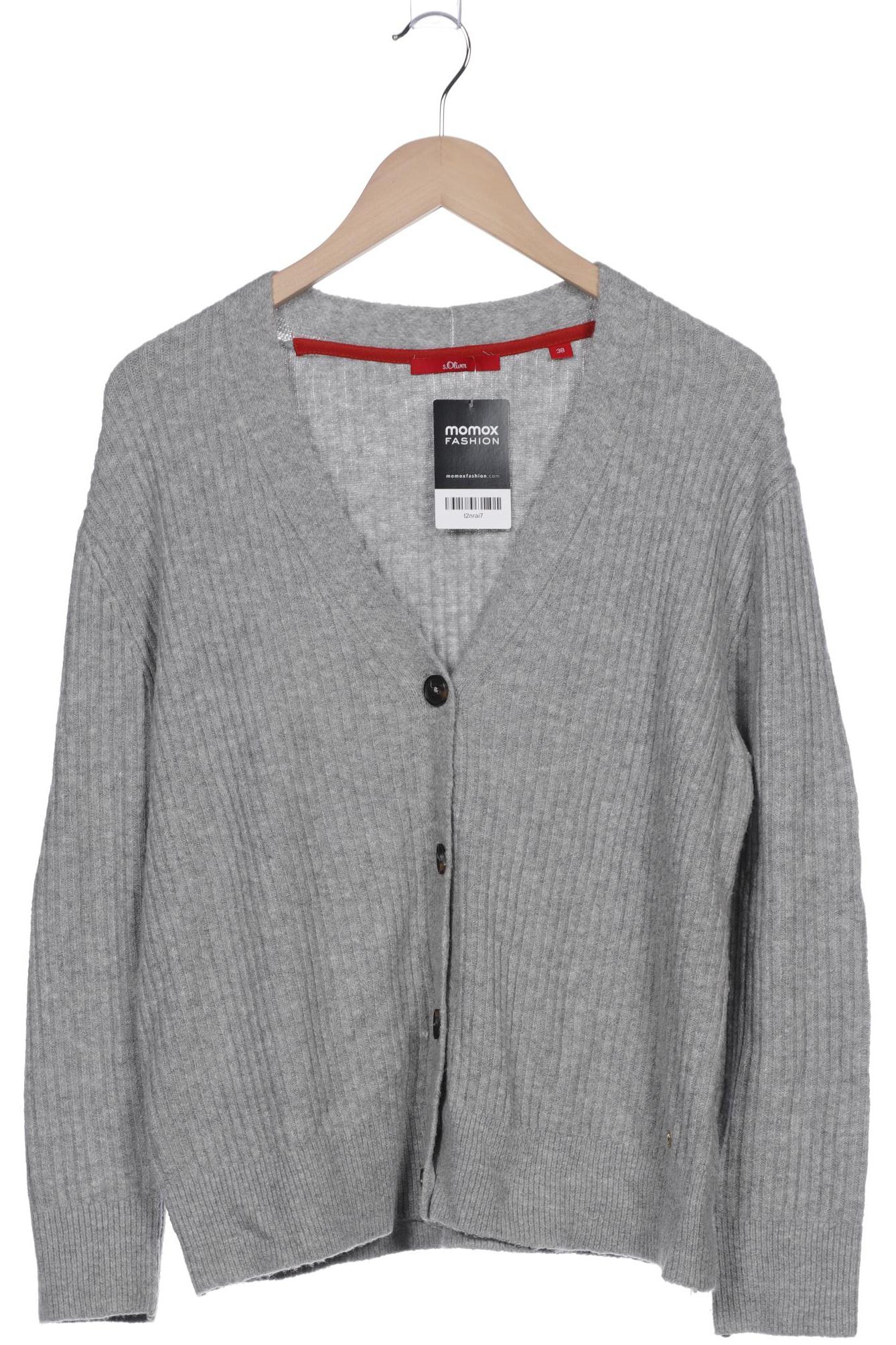 

s.Oliver Damen Strickjacke, grau, Gr. 38
