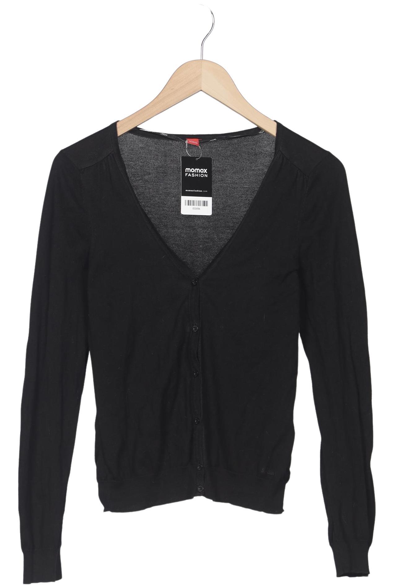 

s.Oliver Damen Strickjacke, schwarz, Gr. 38