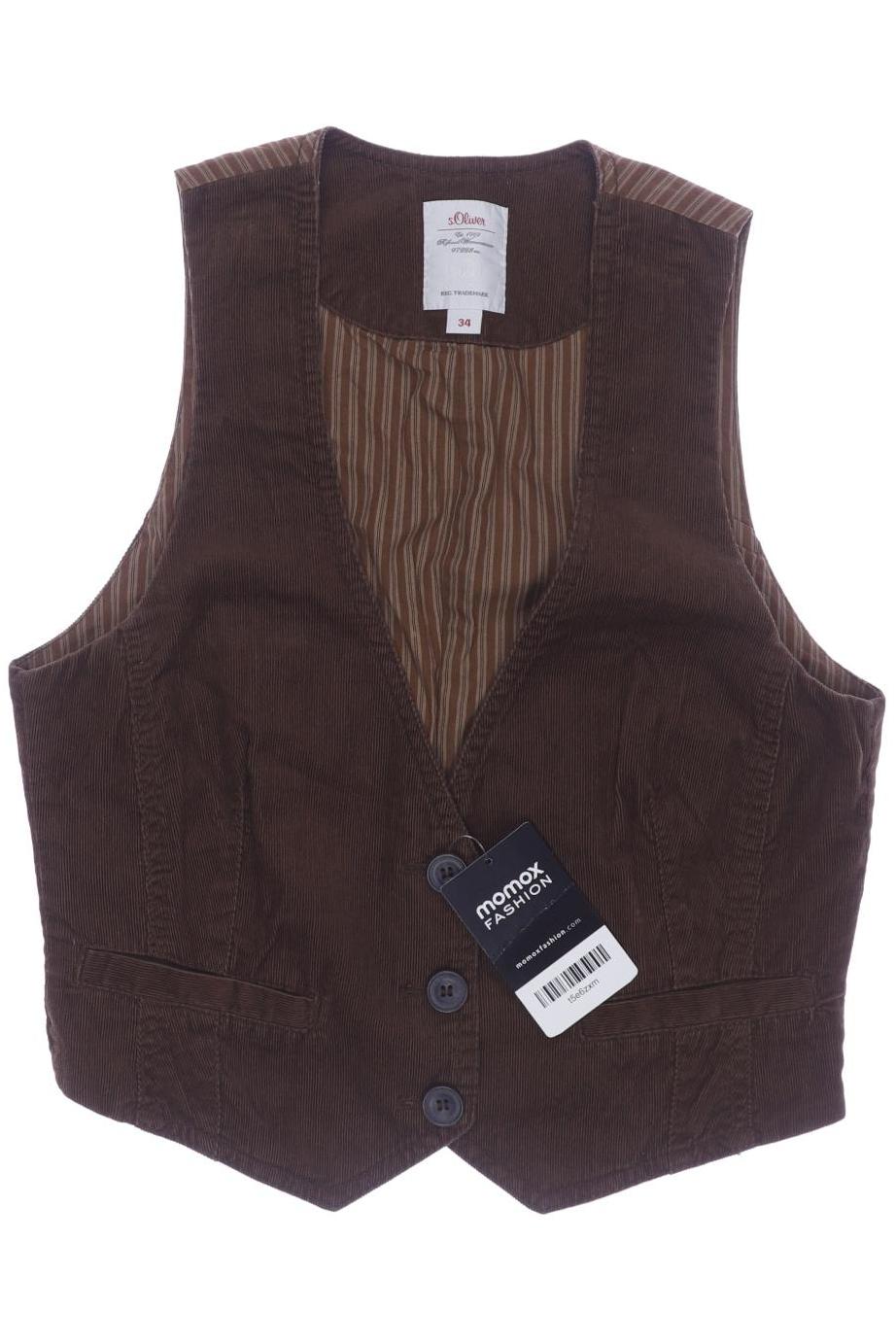 

s.Oliver Damen Weste, braun, Gr. 34