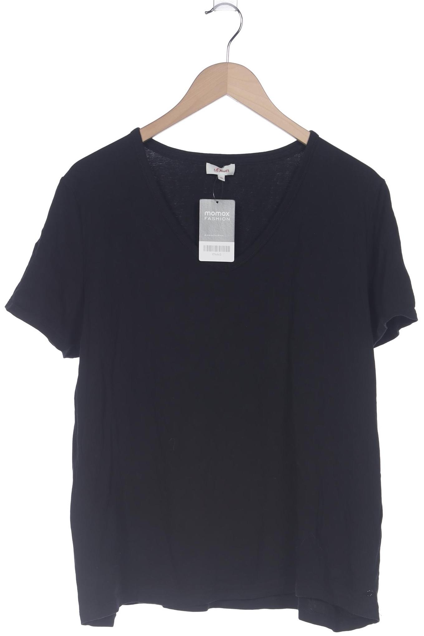 

s.Oliver Damen T-Shirt, schwarz, Gr. 48