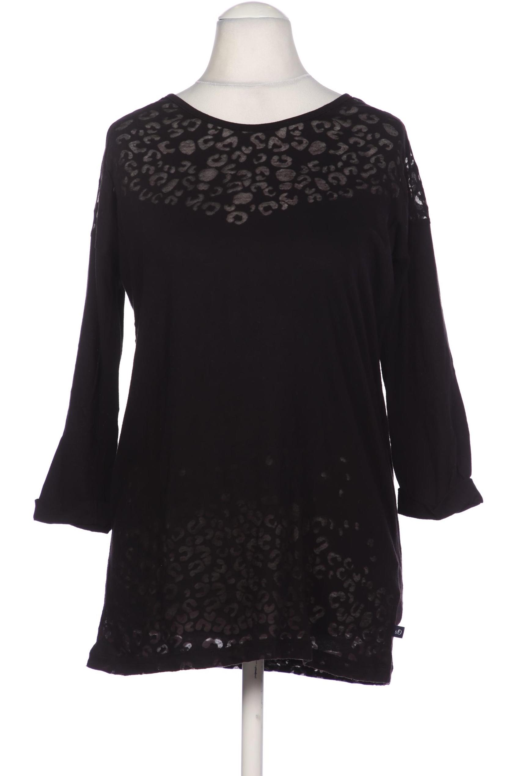 

s.Oliver Damen Langarmshirt, schwarz, Gr. 38