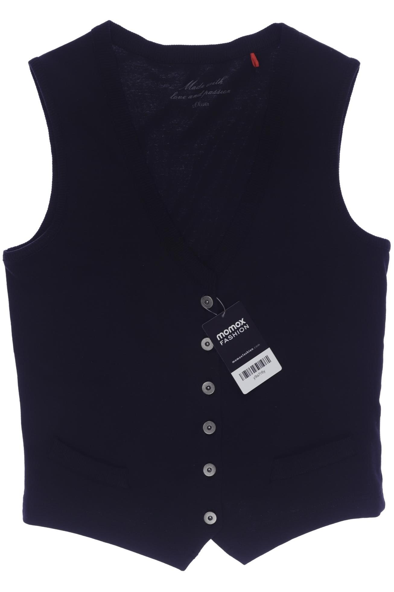 

s.Oliver Damen Weste, schwarz, Gr. 38