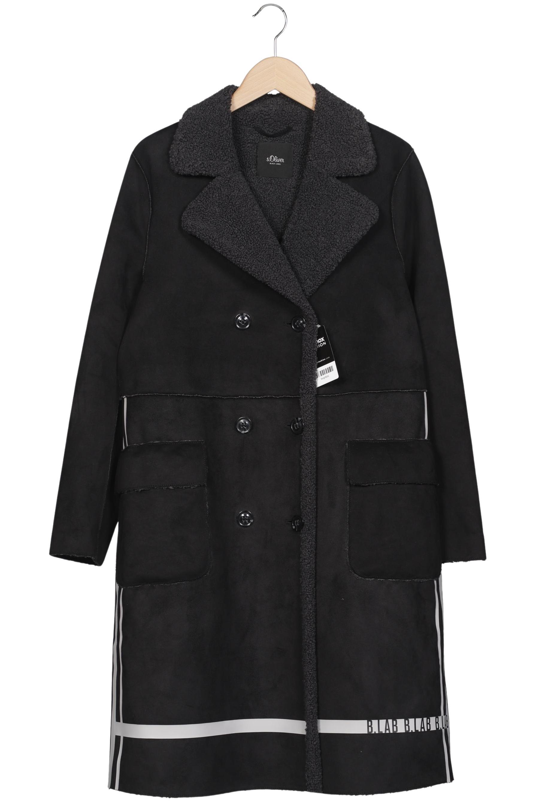 

s.Oliver Damen Mantel, schwarz, Gr. 38