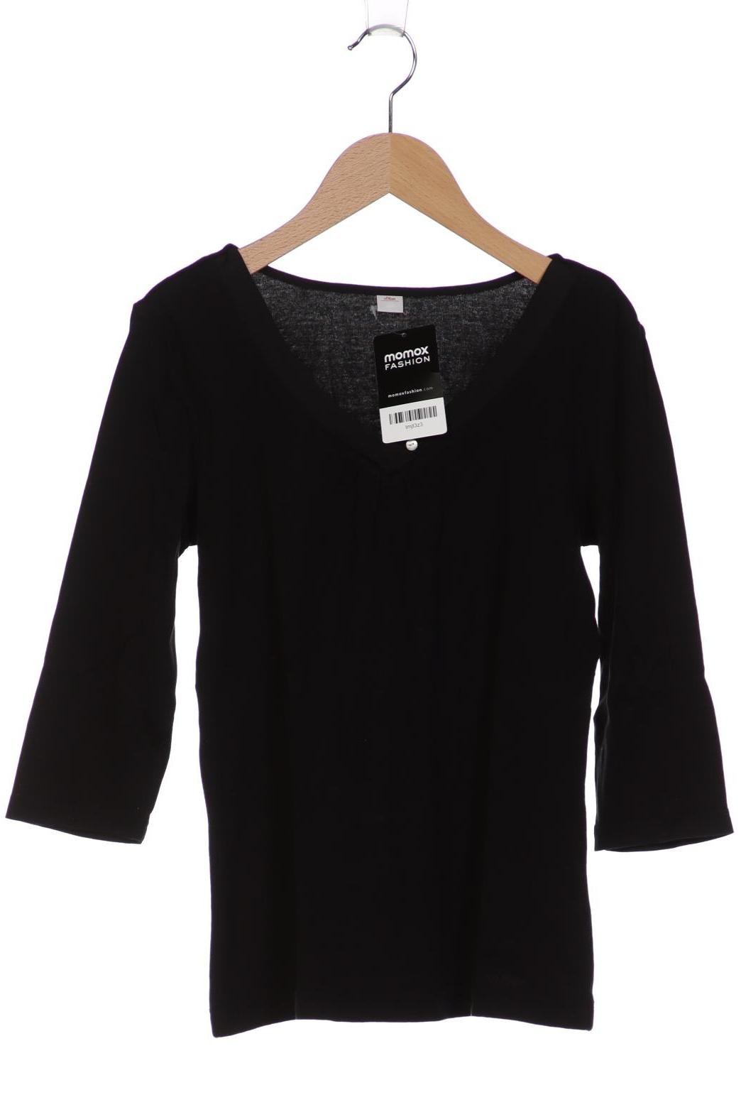 

s.Oliver Damen Langarmshirt, schwarz, Gr. 38