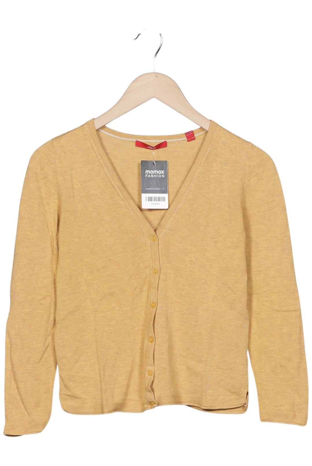 

s.Oliver Damen Strickjacke, gelb, Gr. 36