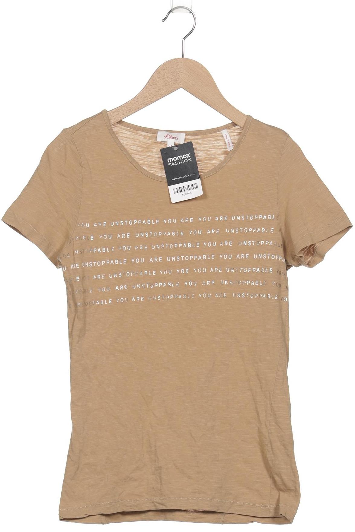 

s.Oliver Damen T-Shirt, beige, Gr. 34