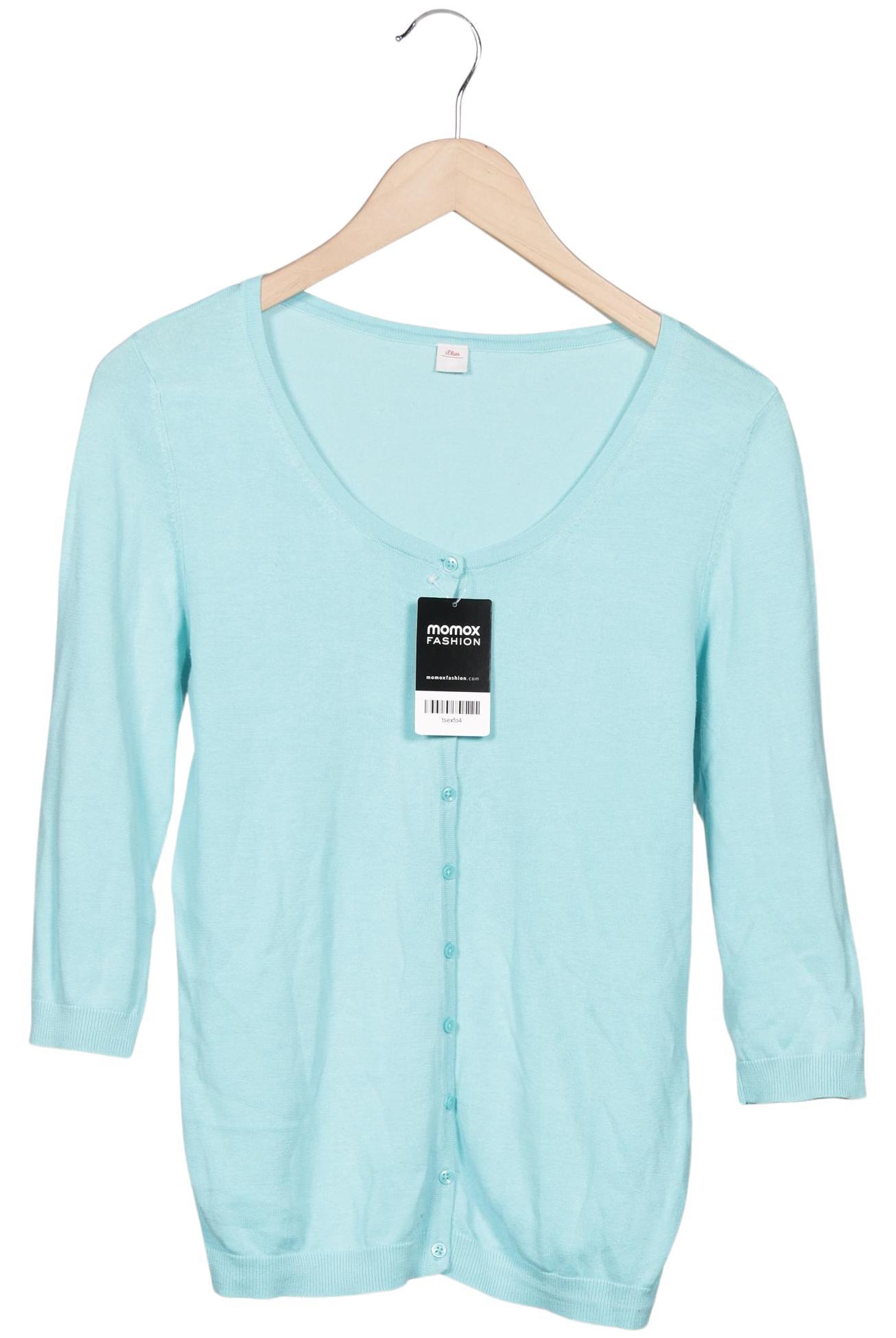 

s.Oliver Damen Strickjacke, hellblau, Gr. 40