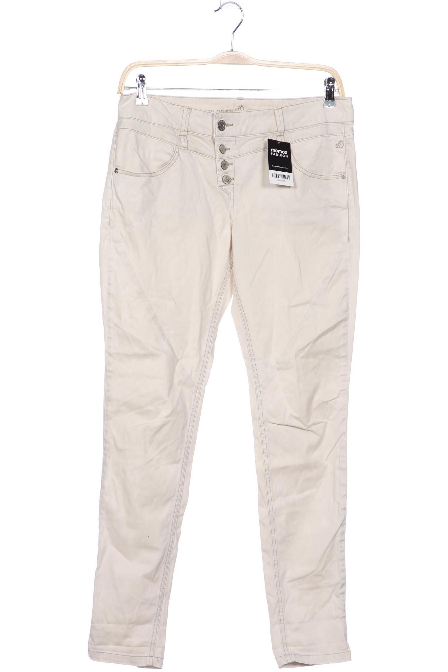 

s.Oliver Damen Jeans, cremeweiß