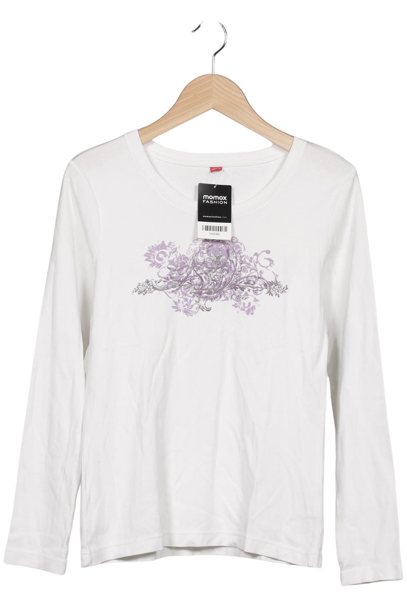 

s.Oliver Damen Langarmshirt, weiß, Gr. 42