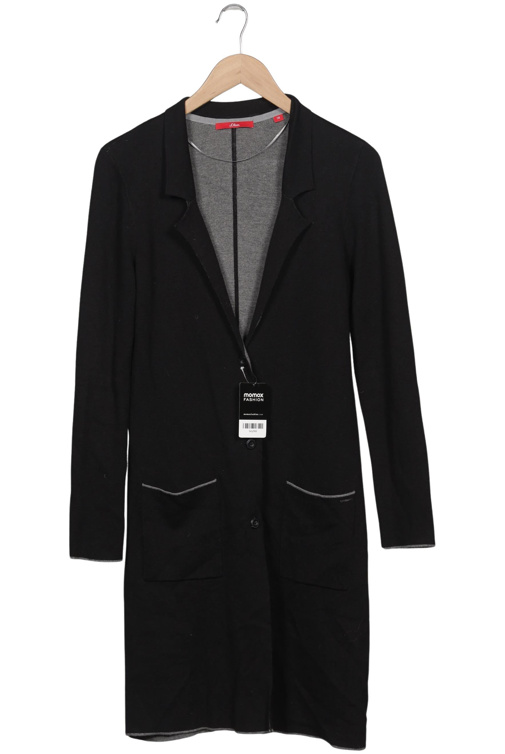 

s.Oliver Damen Strickjacke, schwarz, Gr. 38