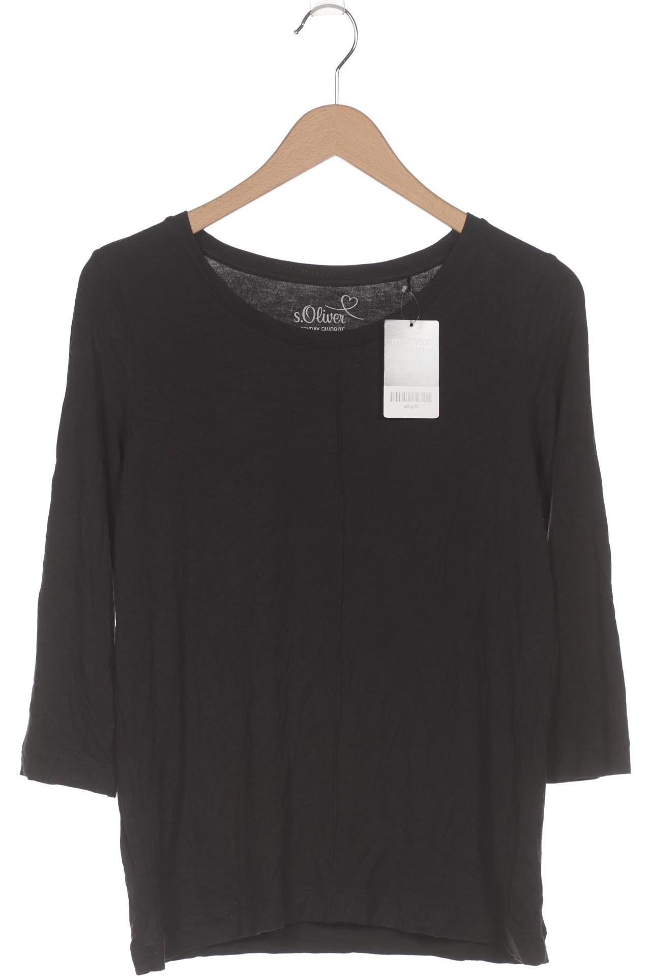 

s.Oliver Damen Langarmshirt, schwarz, Gr. 38