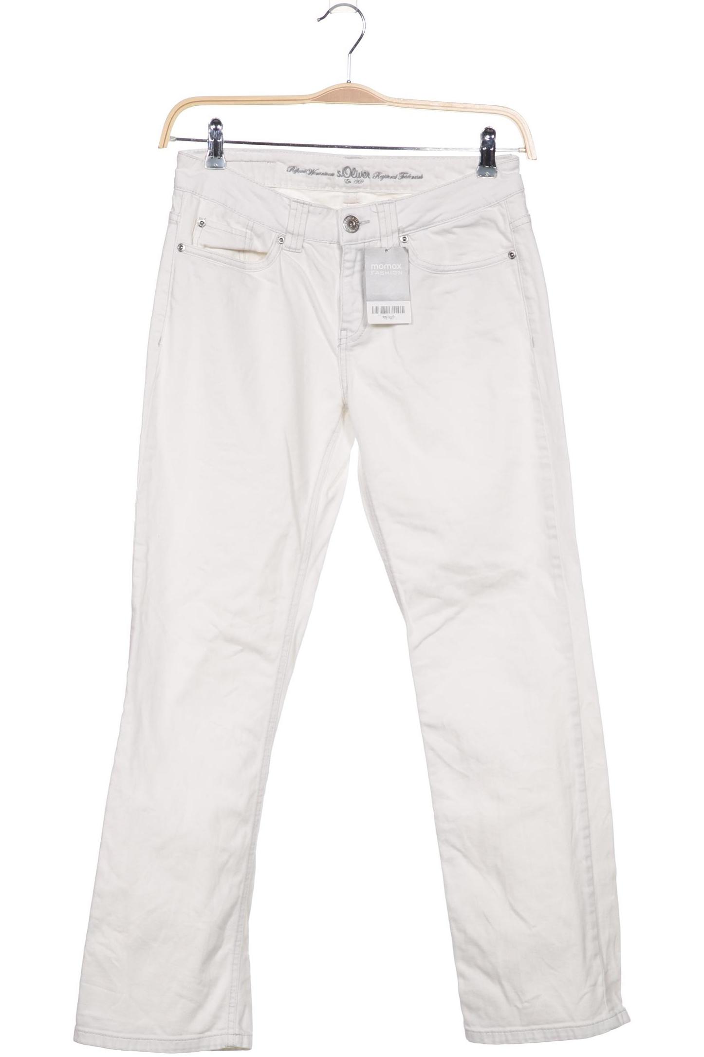 

s.Oliver Damen Jeans, weiß