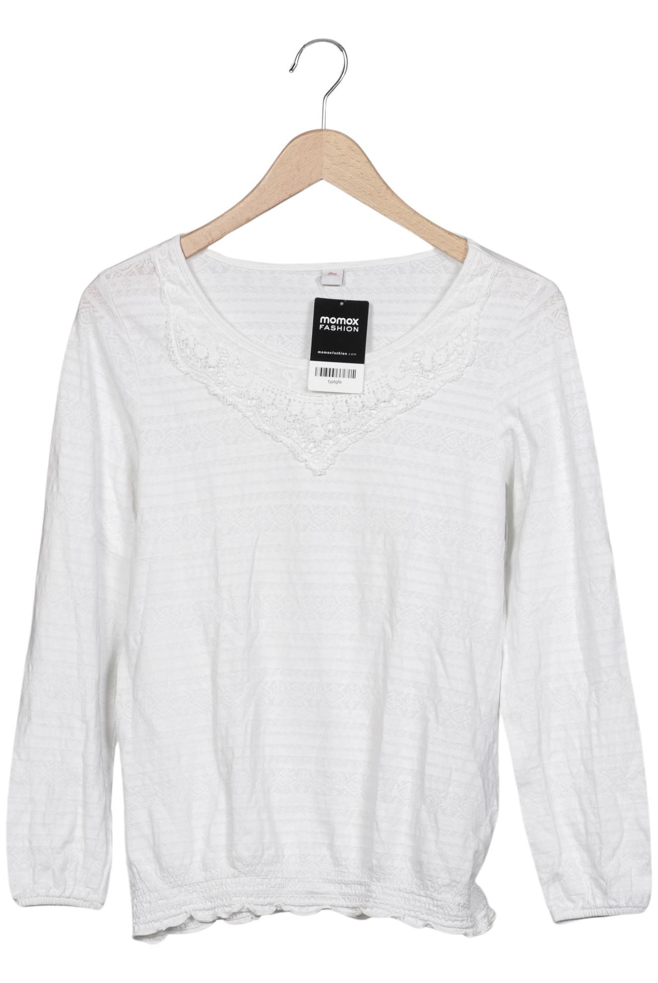 

s.Oliver Damen Langarmshirt, weiß, Gr. 40