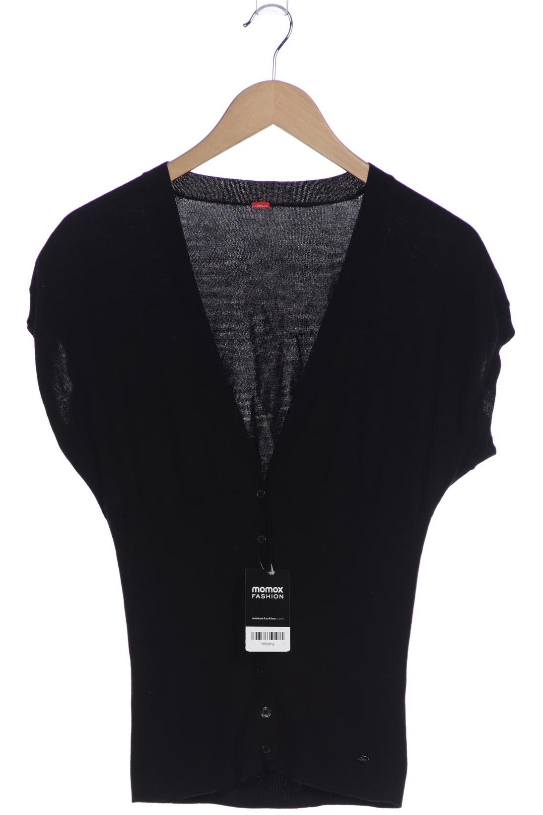 

s.Oliver Damen Strickjacke, schwarz, Gr. 38