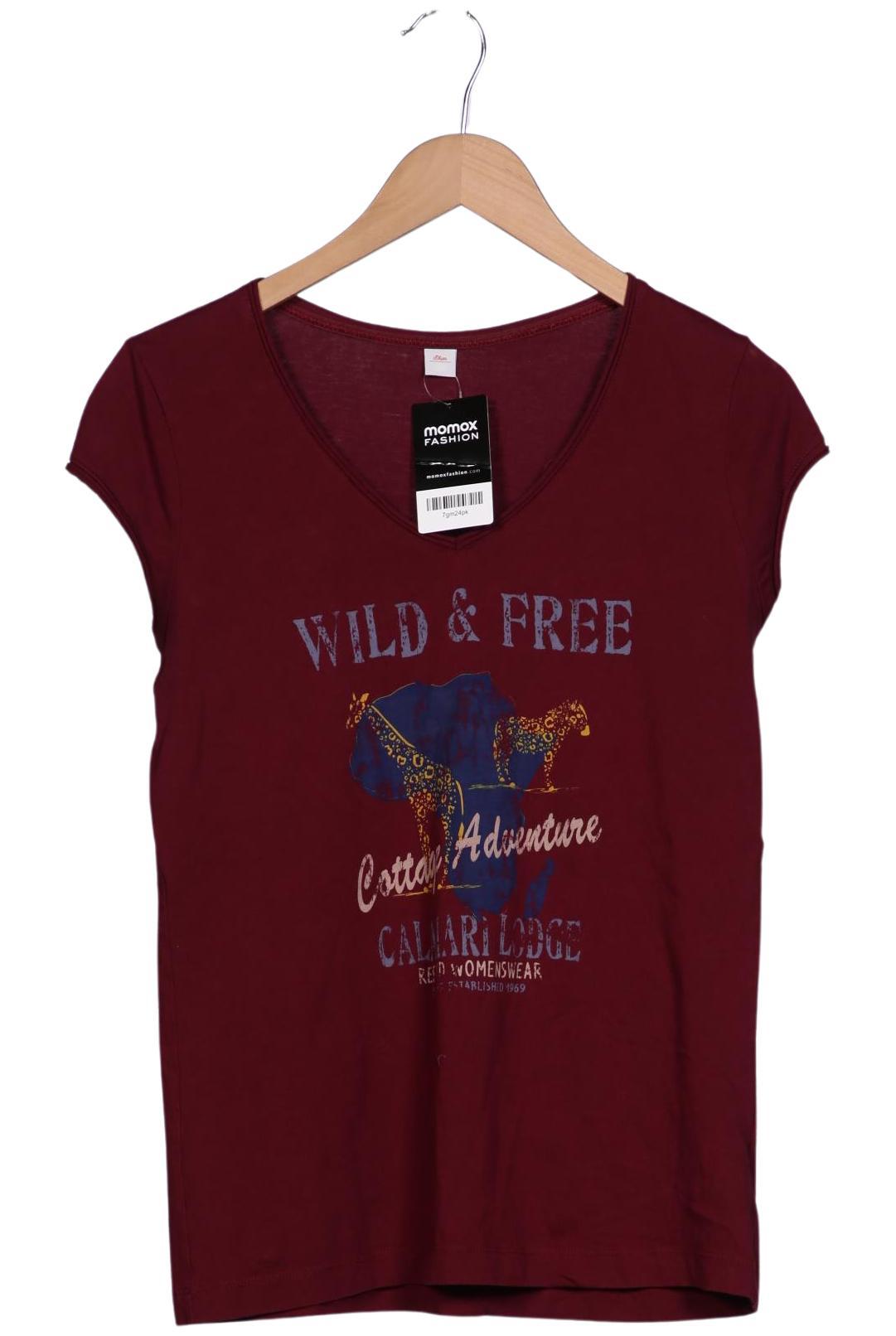 

s.Oliver Damen T-Shirt, bordeaux, Gr. 42