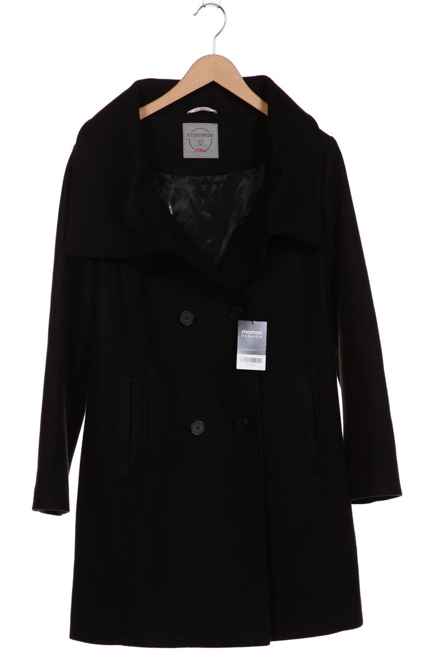 

s.Oliver Damen Mantel, schwarz, Gr. 42