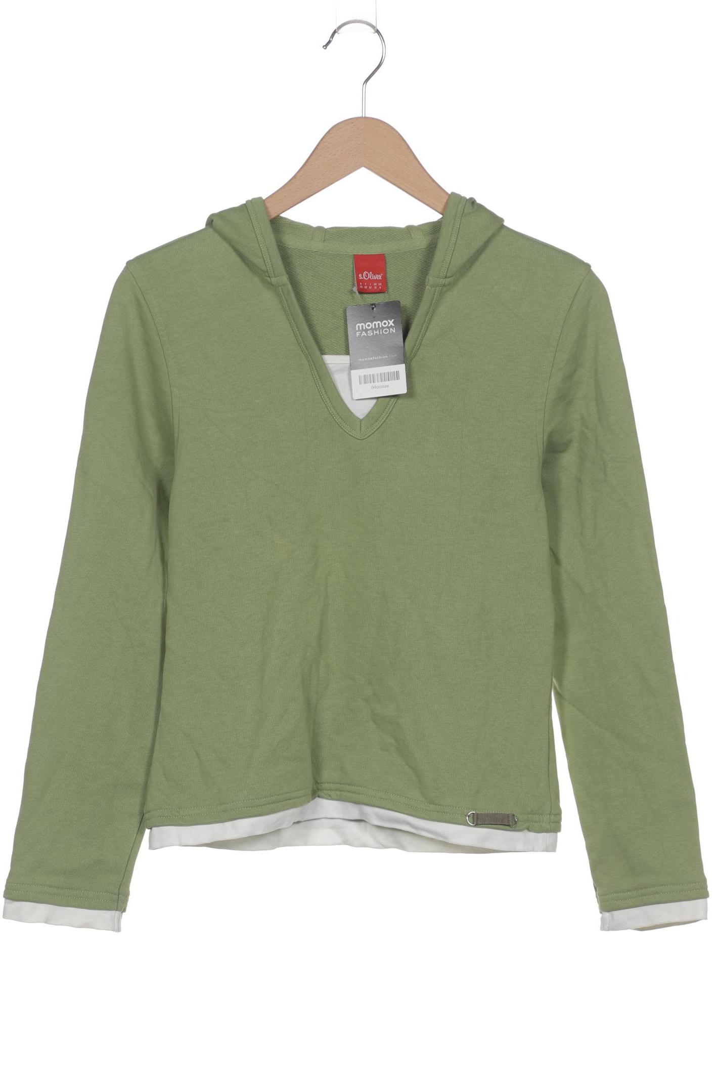 

s.Oliver Damen Kapuzenpullover, grün, Gr. 38