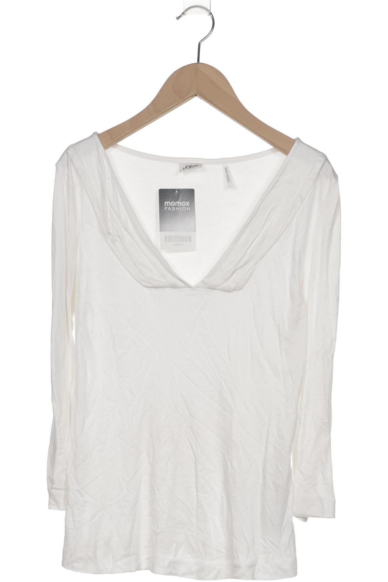 

s.Oliver Damen Langarmshirt, weiß, Gr. 34