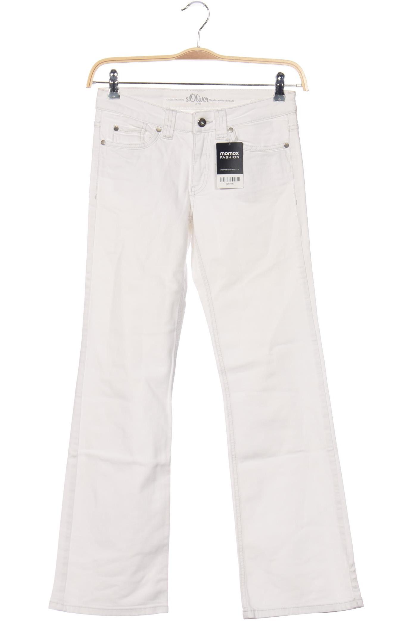 

s.Oliver Damen Jeans, weiß