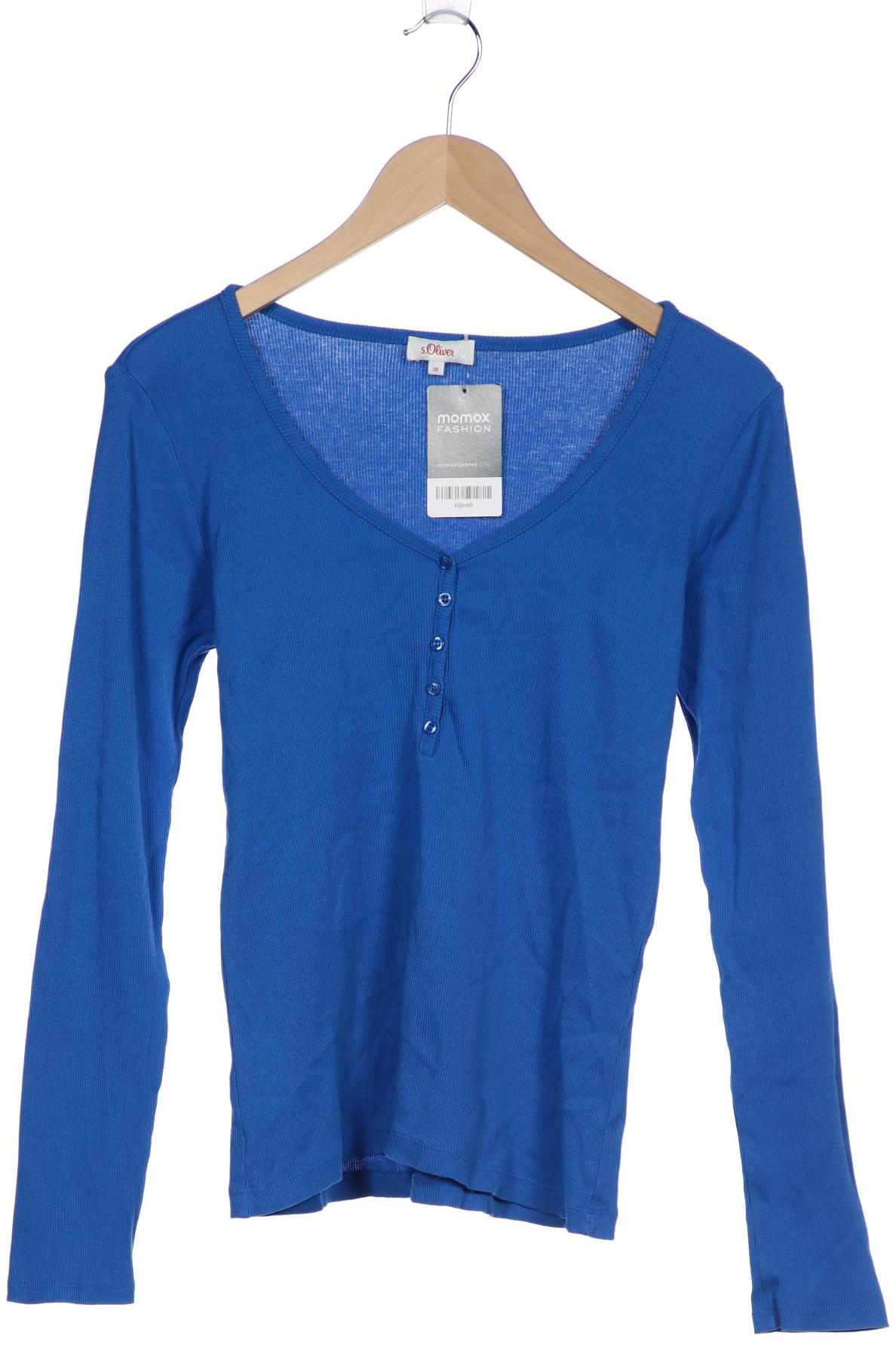 

s.Oliver Damen Langarmshirt, blau, Gr. 38