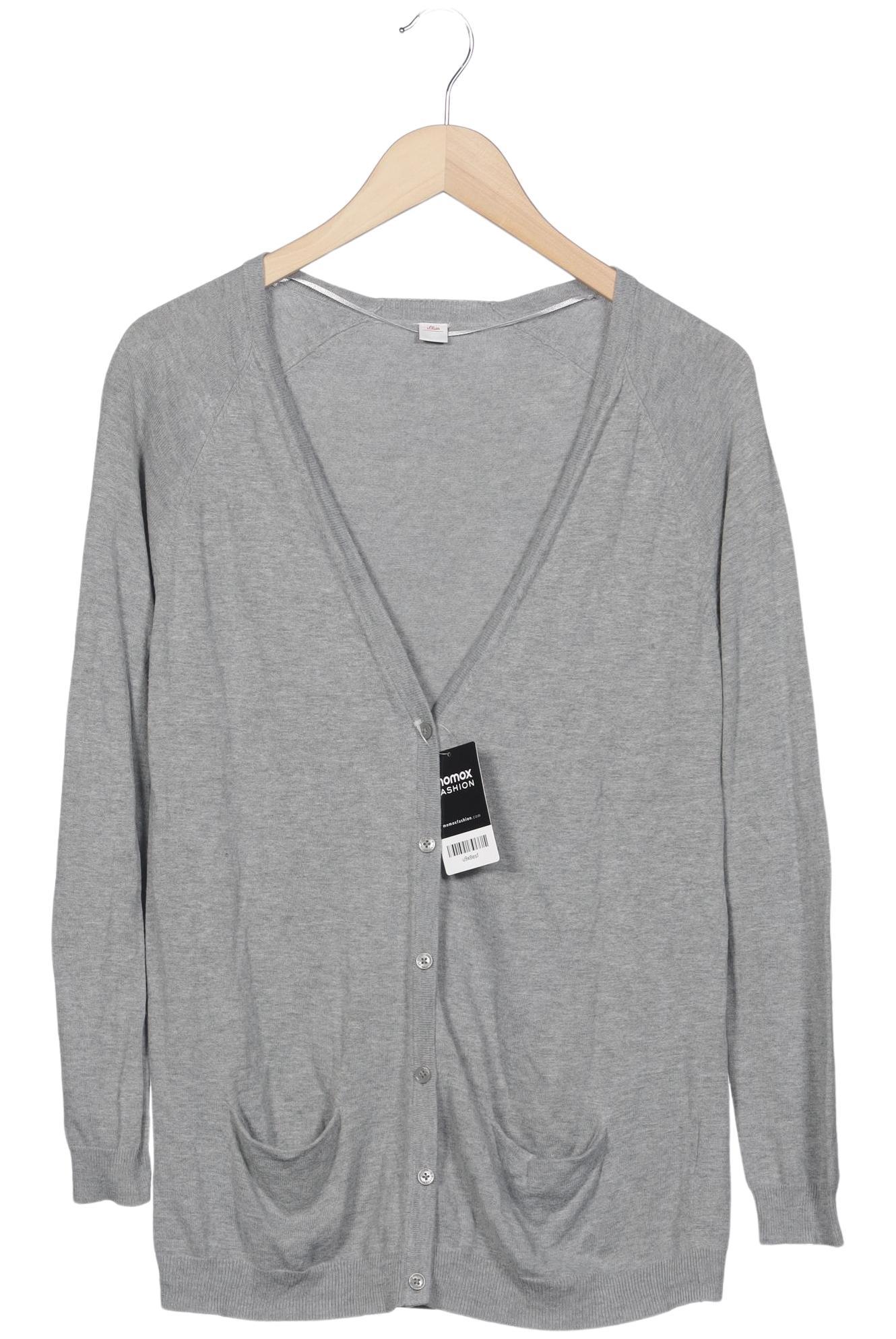 

s.Oliver Damen Strickjacke, grau, Gr. 38