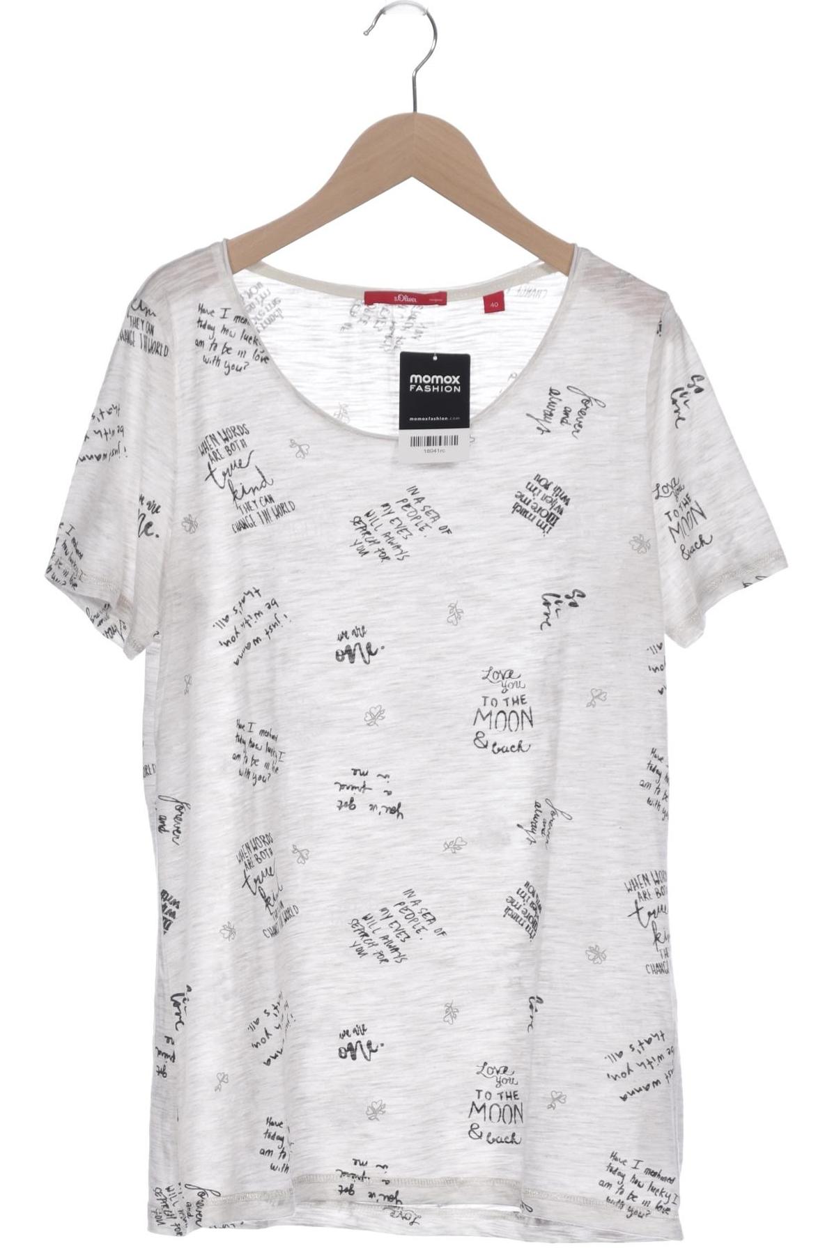 

s.Oliver Damen T-Shirt, cremeweiß, Gr. 40