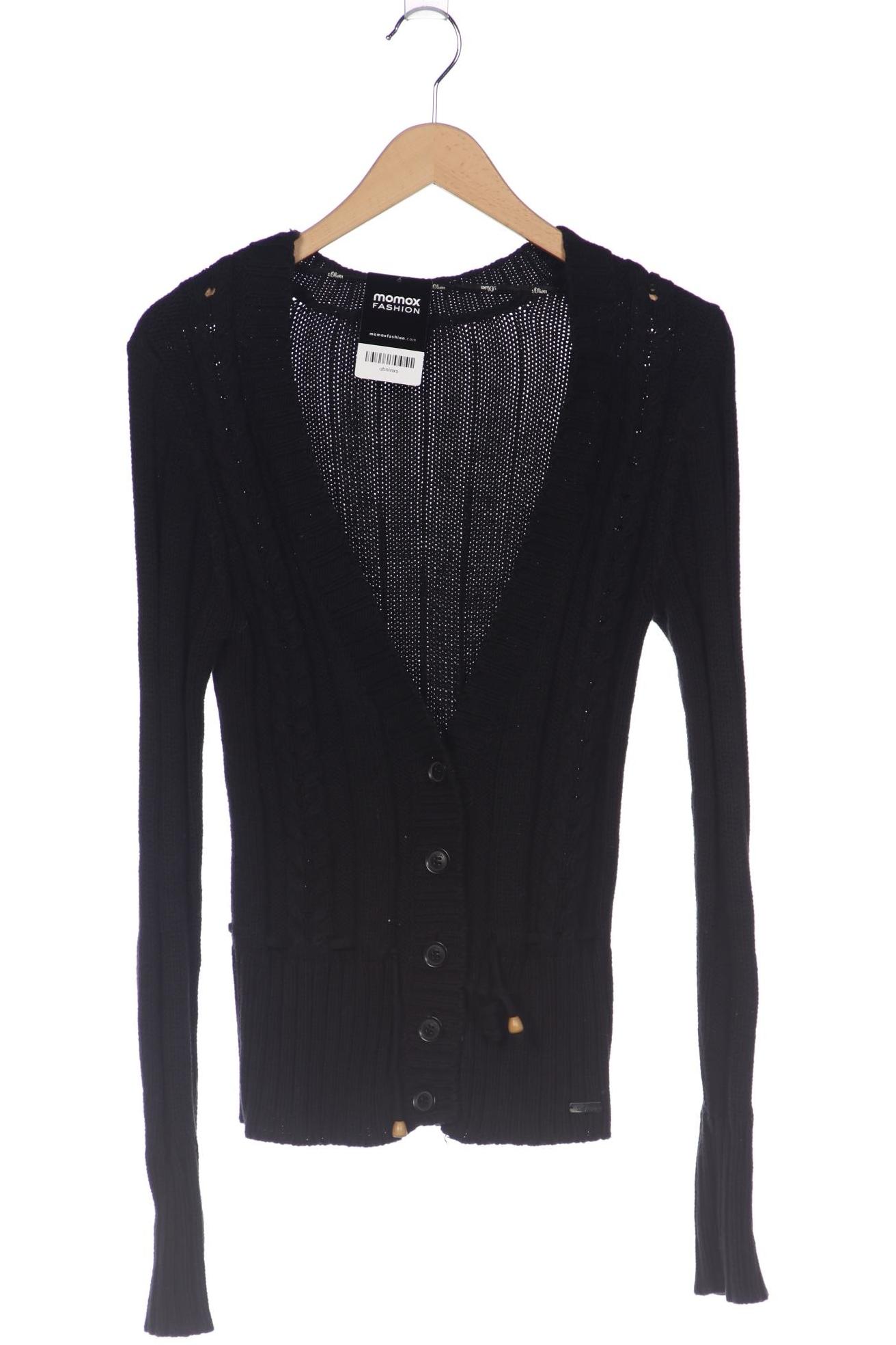

s.Oliver Damen Strickjacke, schwarz, Gr. 38