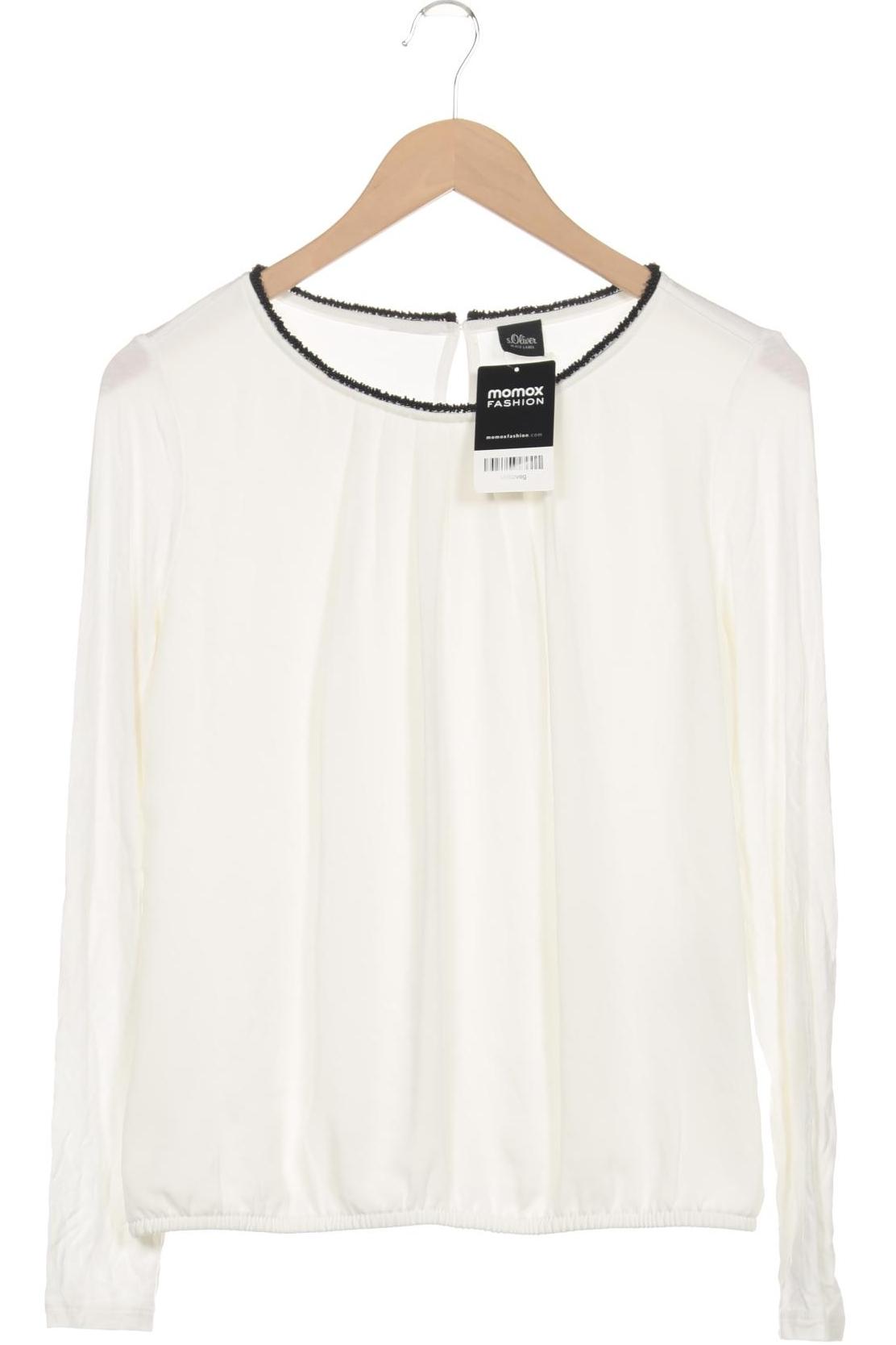 

s.Oliver Damen Langarmshirt, weiß, Gr. 38