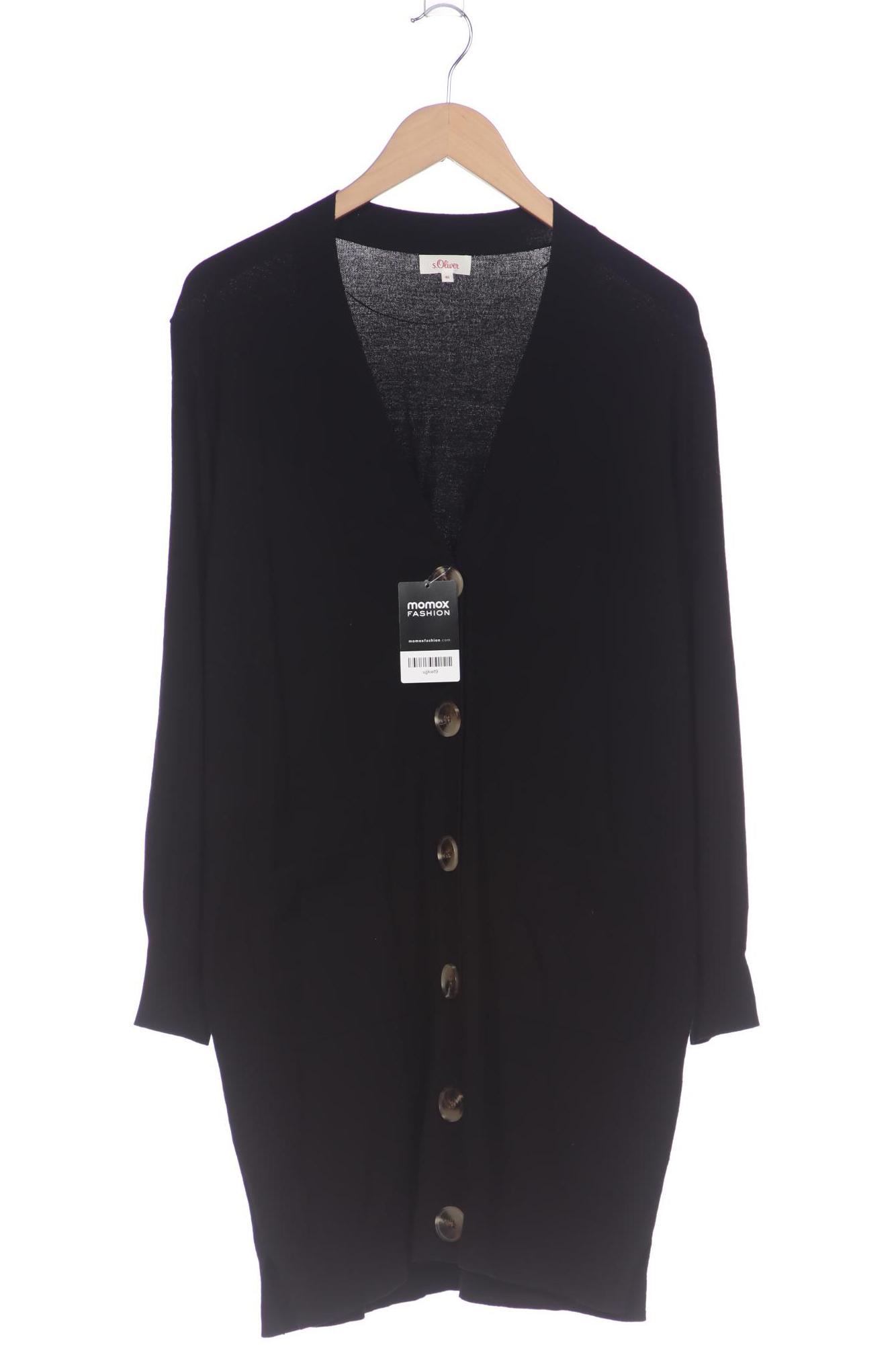 

s.Oliver Damen Strickjacke, schwarz, Gr. 40