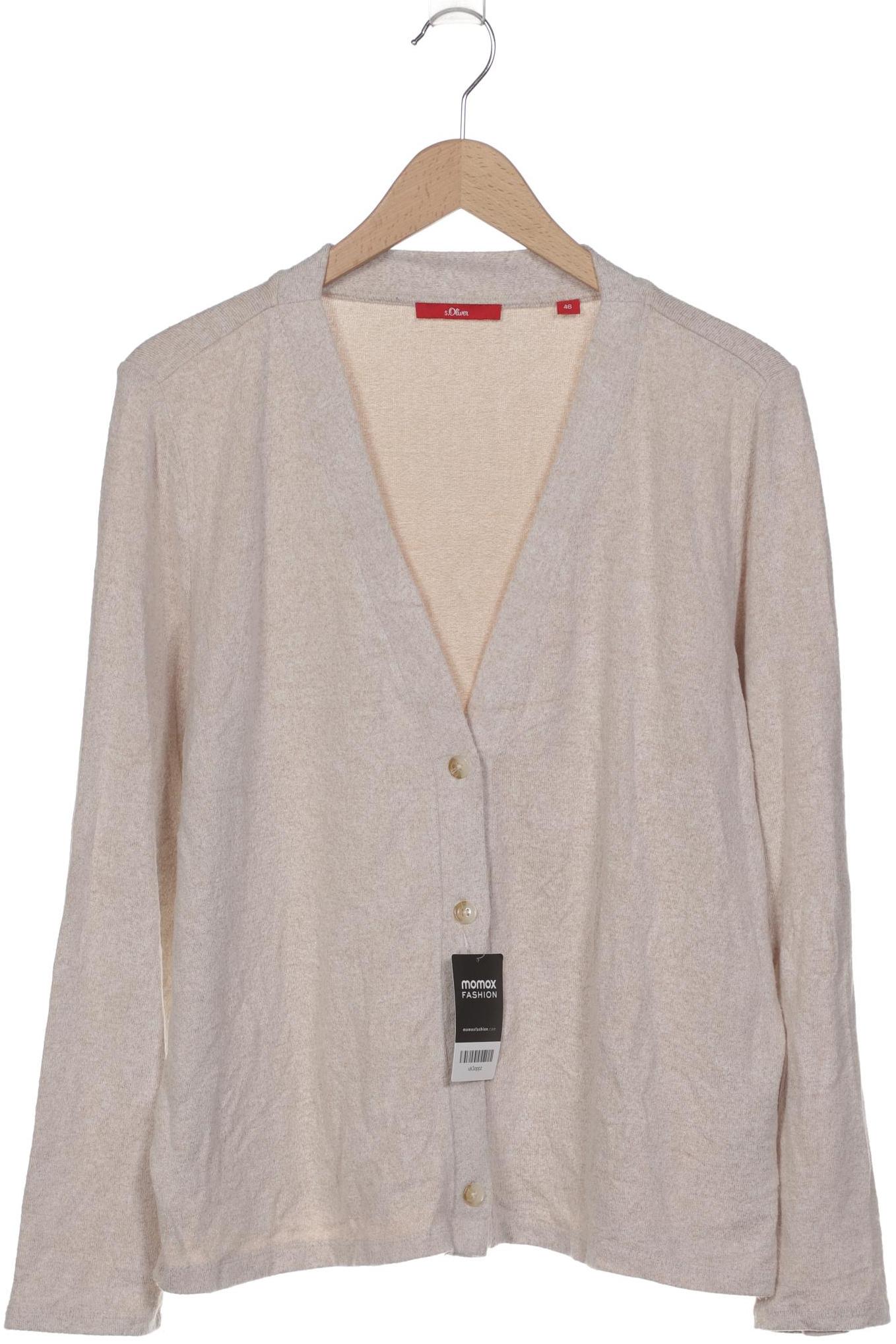 

s.Oliver Damen Strickjacke, beige, Gr. 46