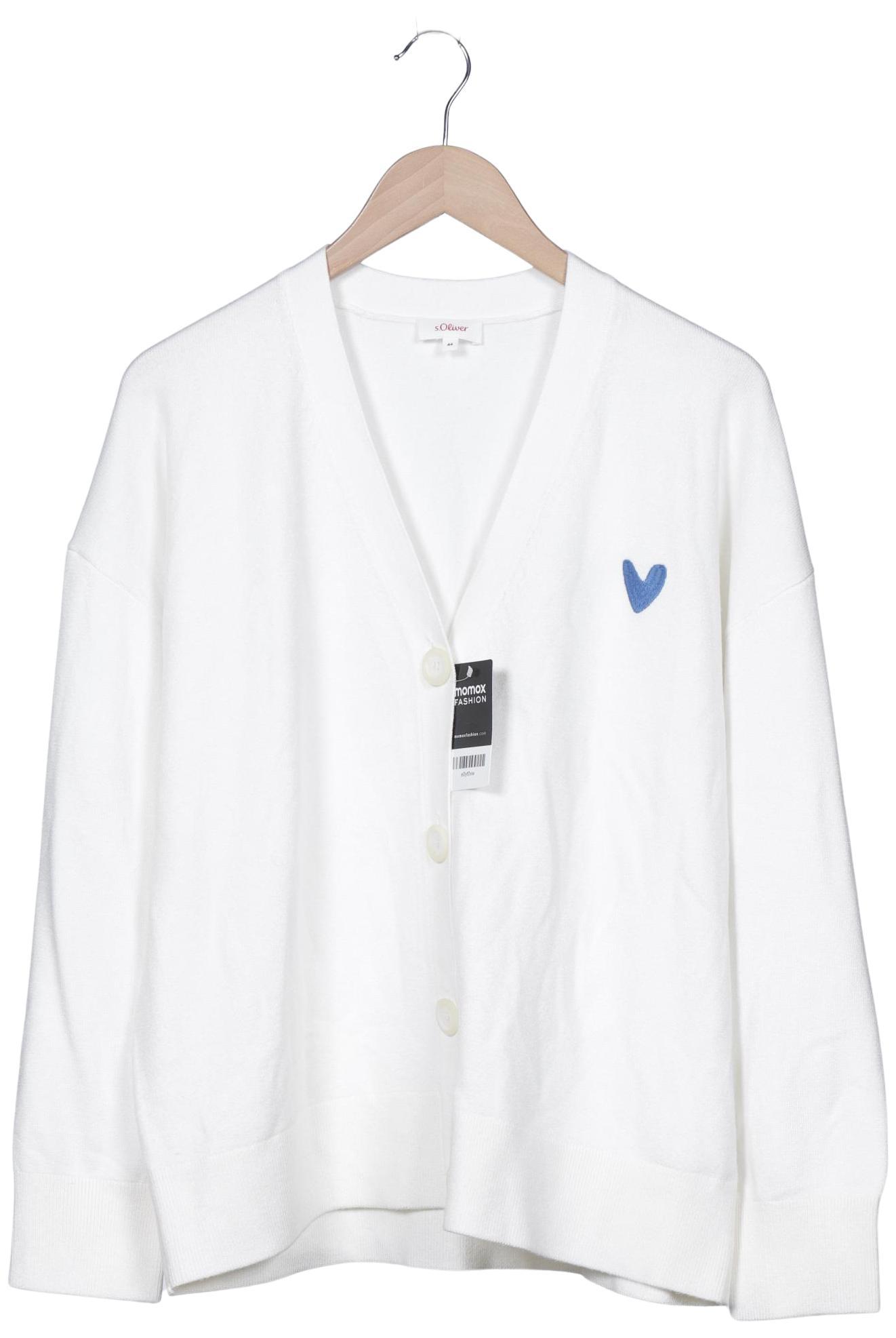 

s.Oliver Damen Strickjacke, weiß, Gr. 44