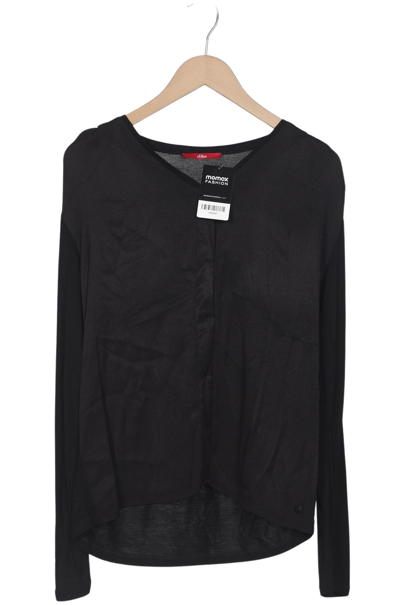 

s.Oliver Damen Langarmshirt, schwarz, Gr. 38