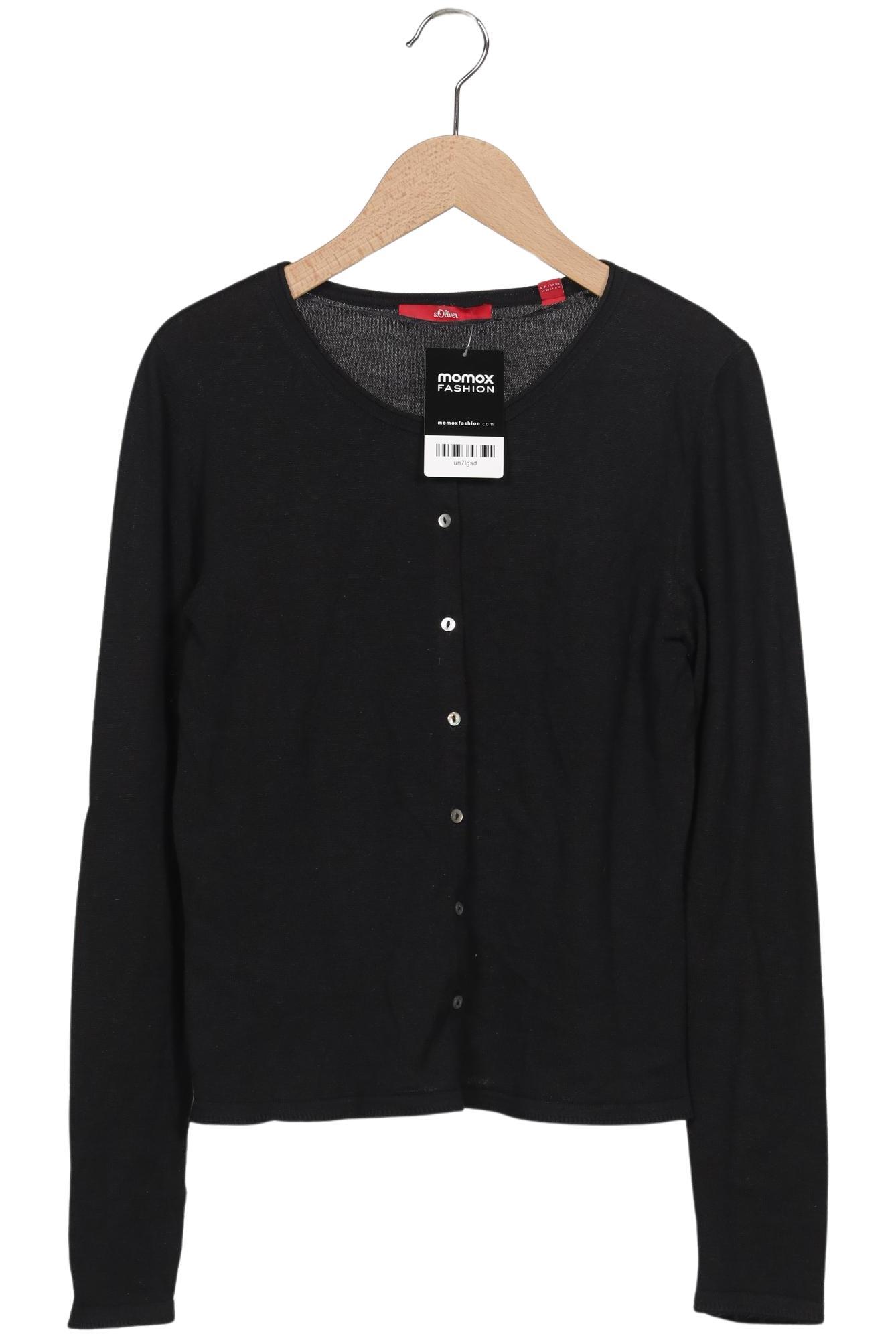 

s.Oliver Damen Strickjacke, schwarz, Gr. 34