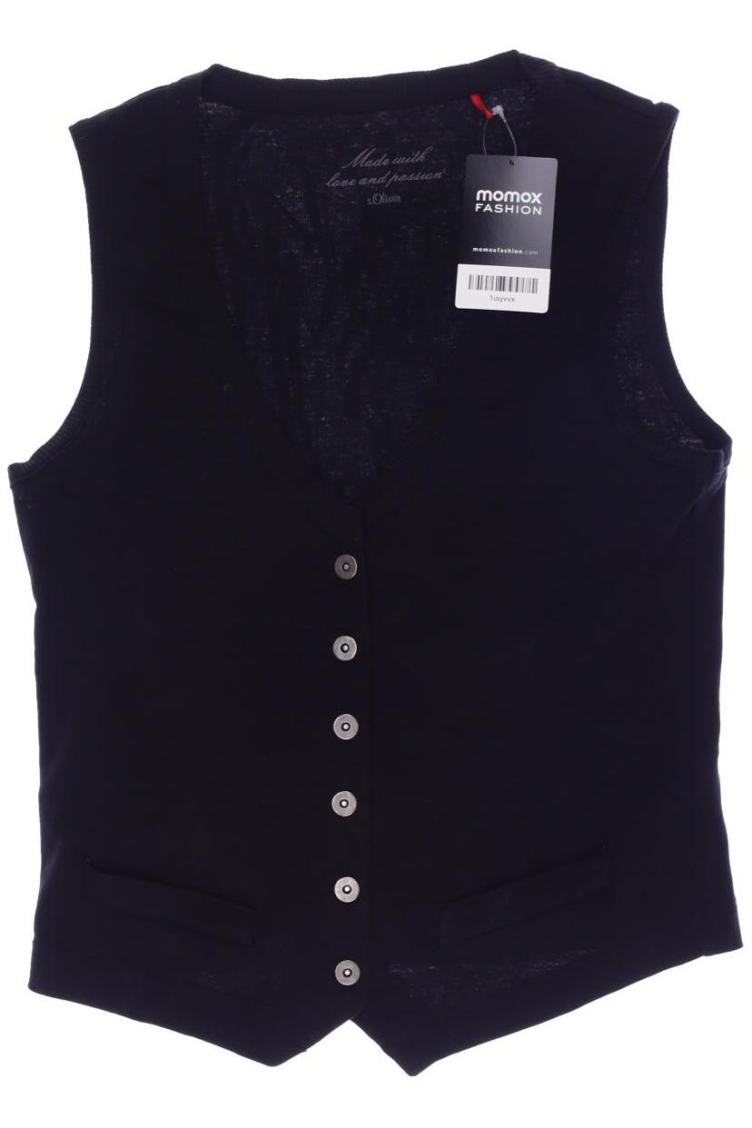 

s.Oliver Damen Weste, schwarz