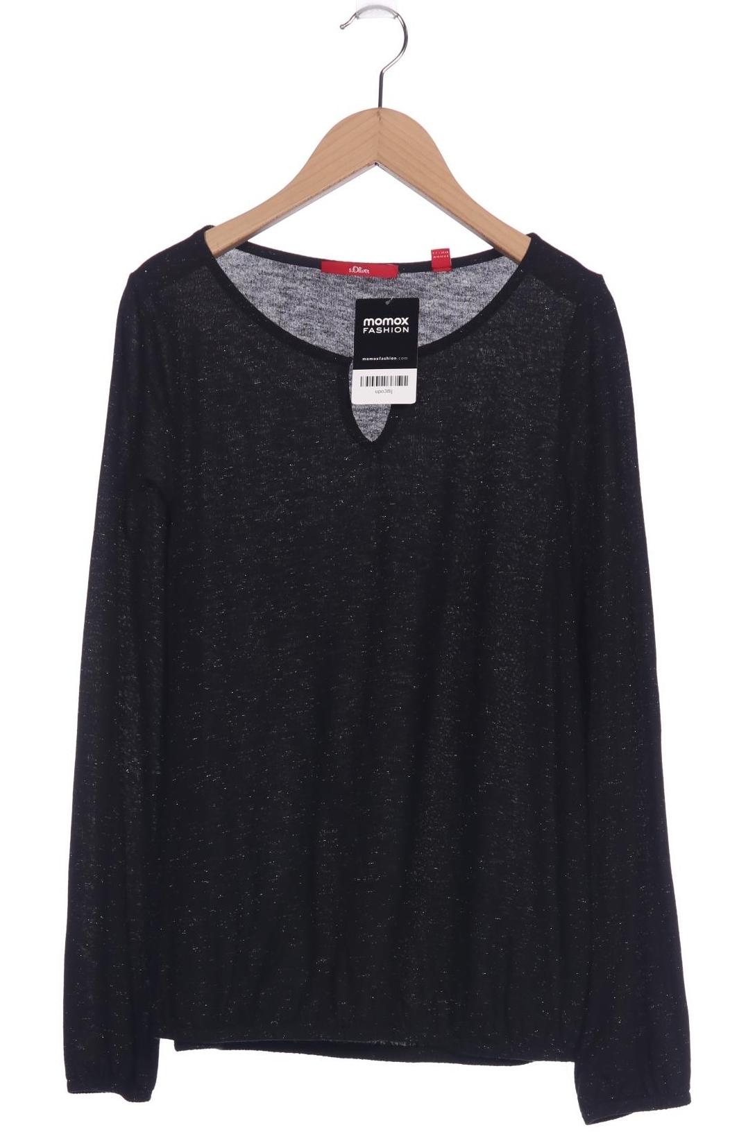 

s.Oliver Damen Langarmshirt, schwarz, Gr. 38
