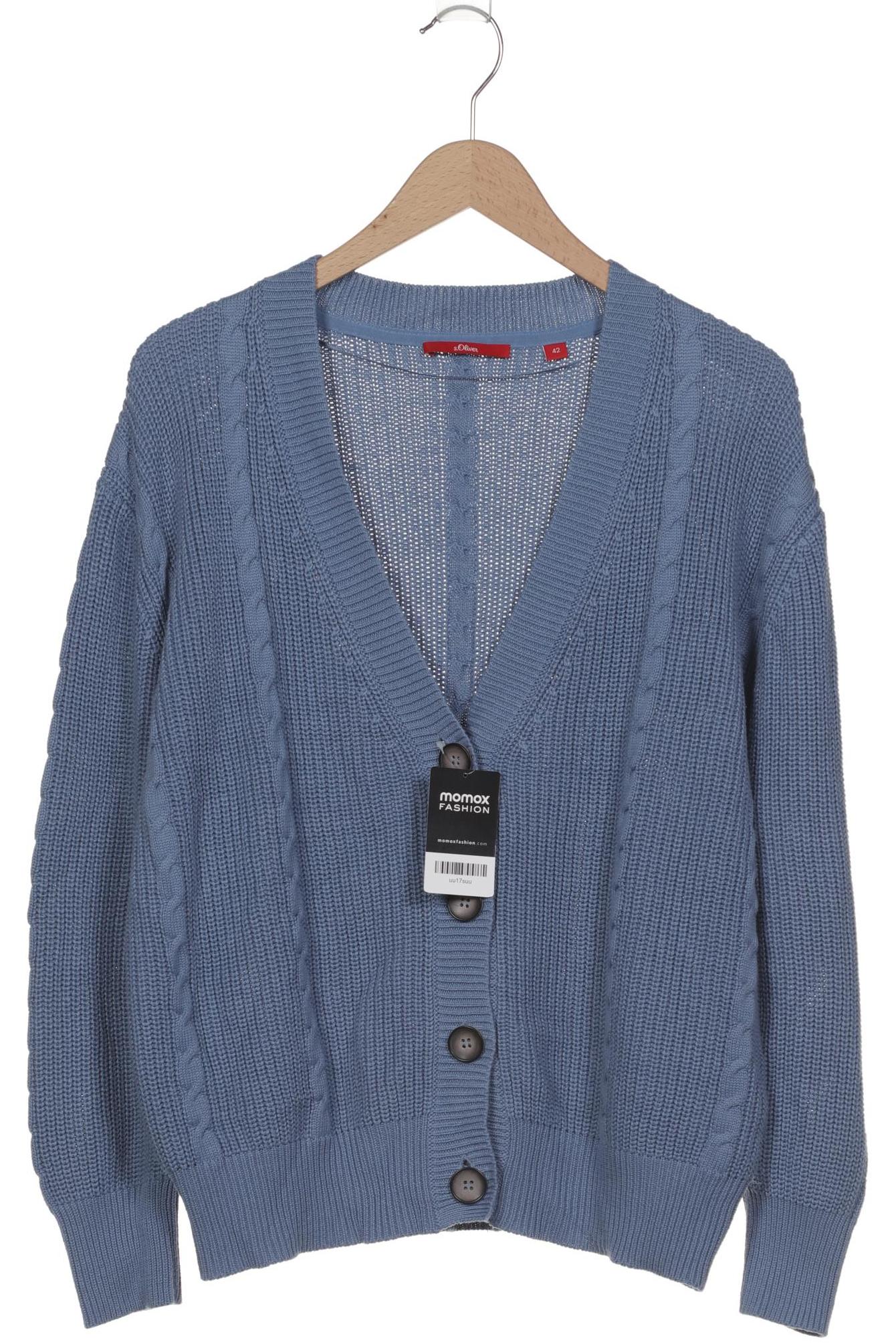 

s.Oliver Damen Strickjacke, blau, Gr. 42