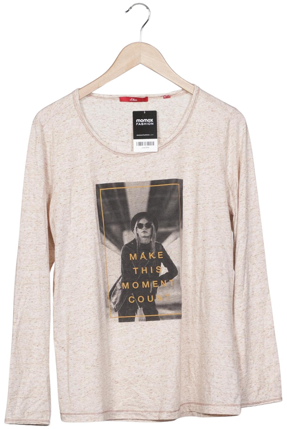 

s.Oliver Damen Langarmshirt, beige, Gr. 42