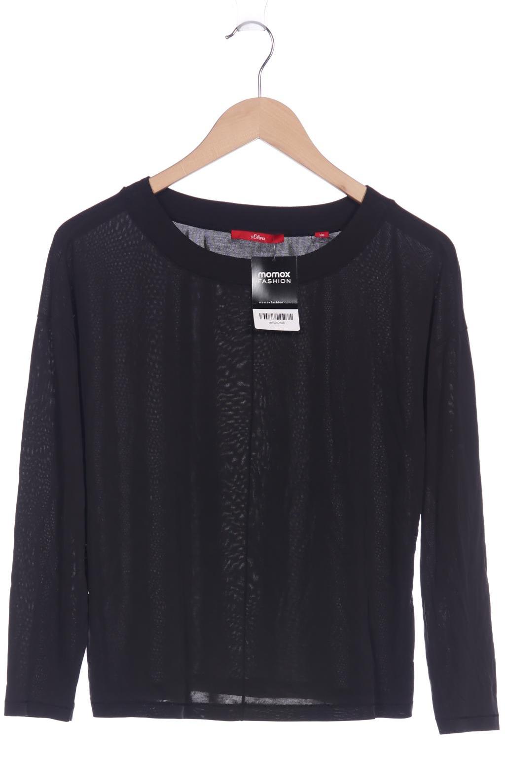 

s.Oliver Damen Langarmshirt, schwarz, Gr. 36