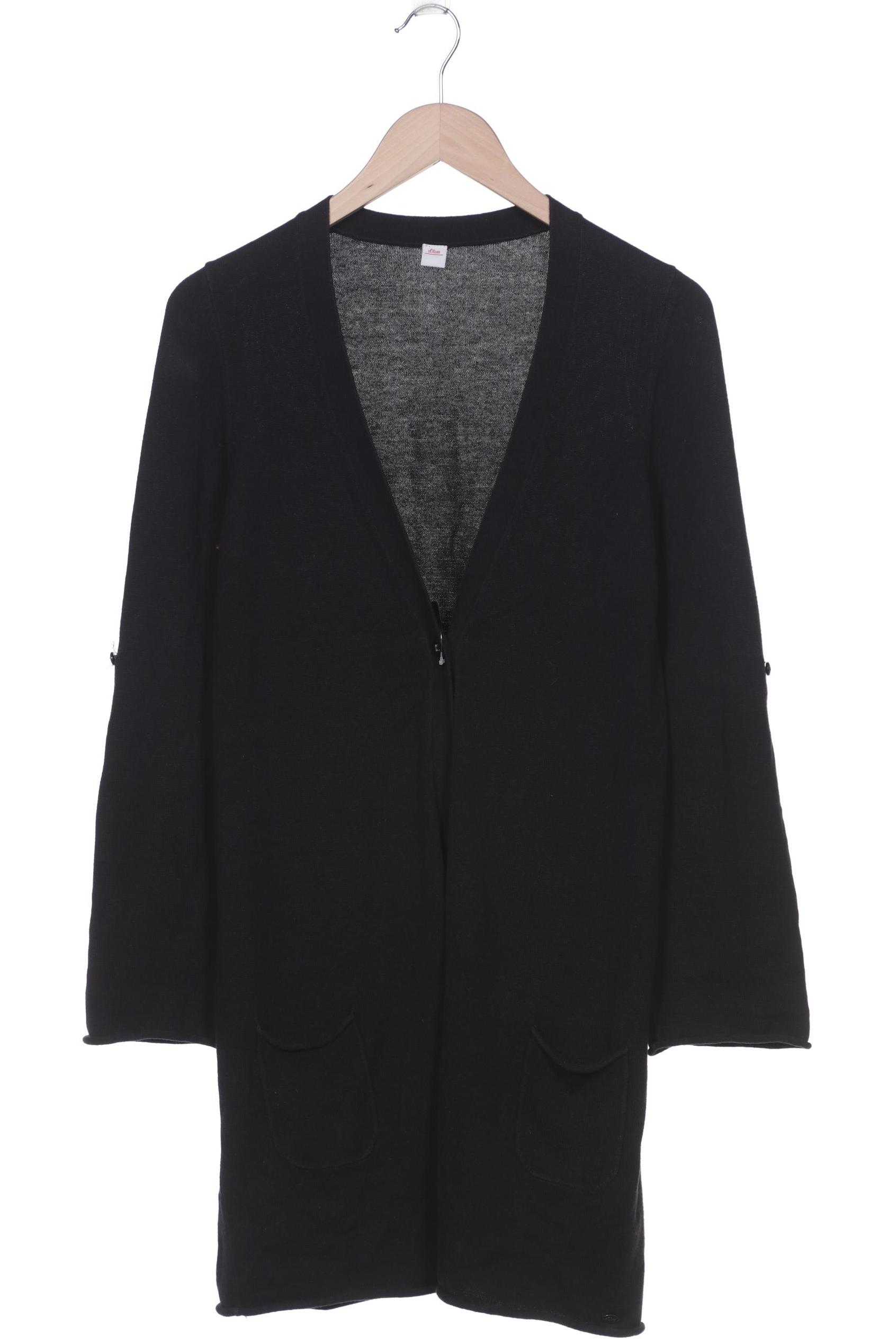 

s.Oliver Damen Strickjacke, schwarz, Gr. 40