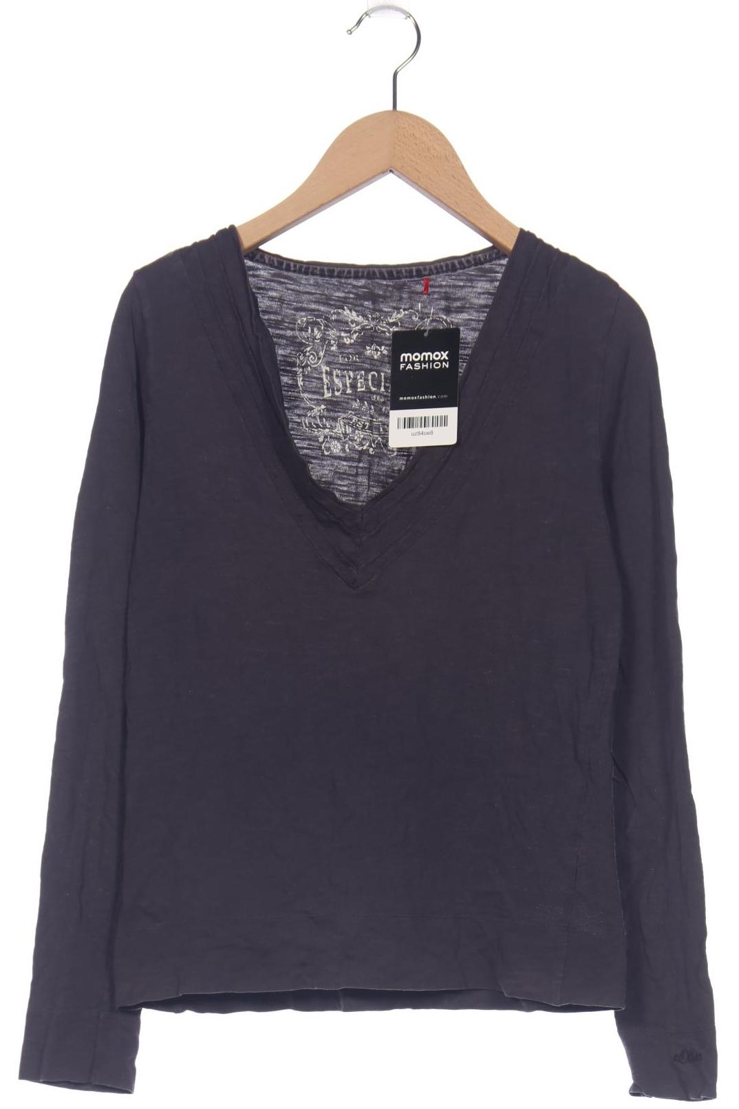 

s.Oliver Damen Langarmshirt, grau, Gr. 34