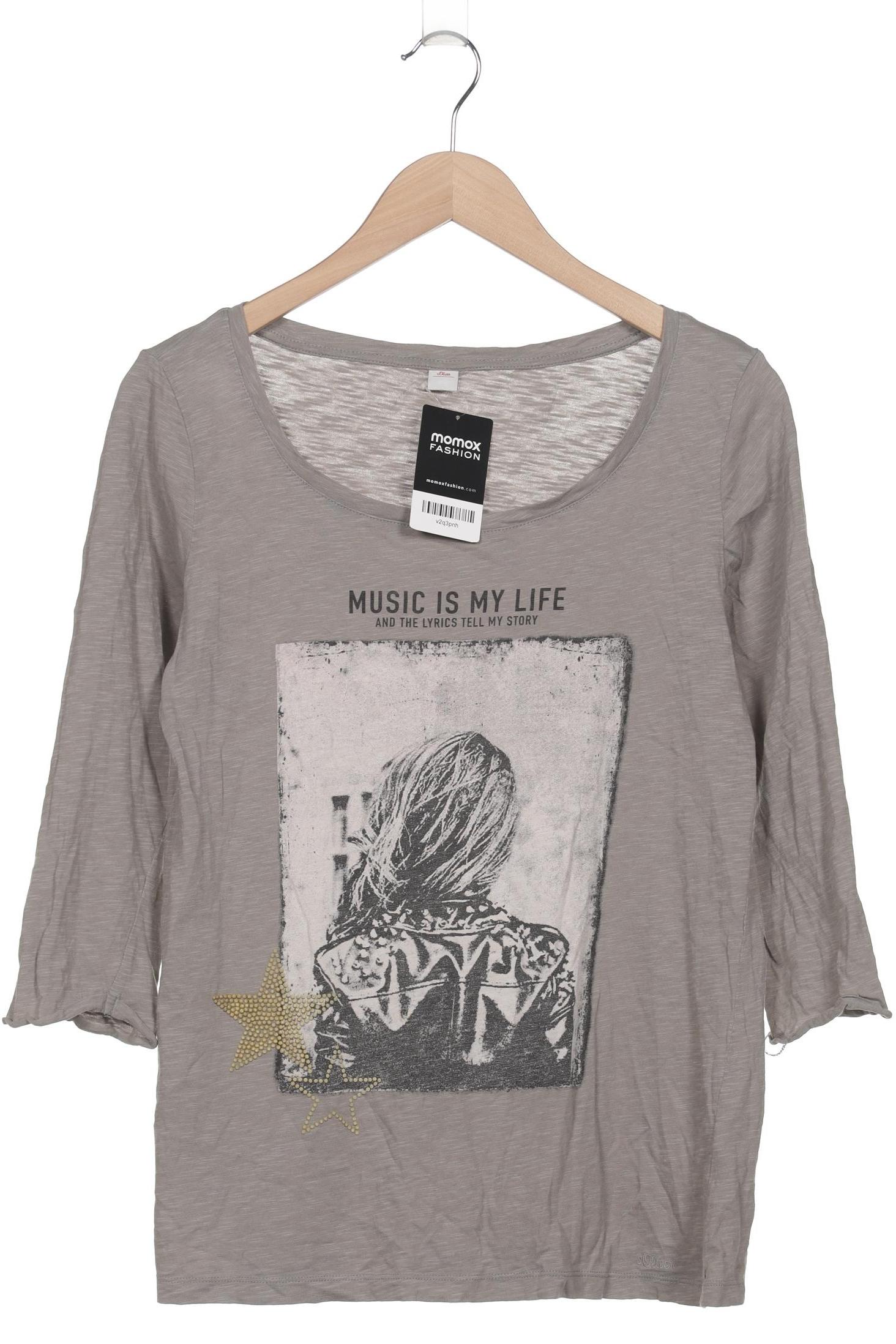

s.Oliver Damen Langarmshirt, grau, Gr. 40