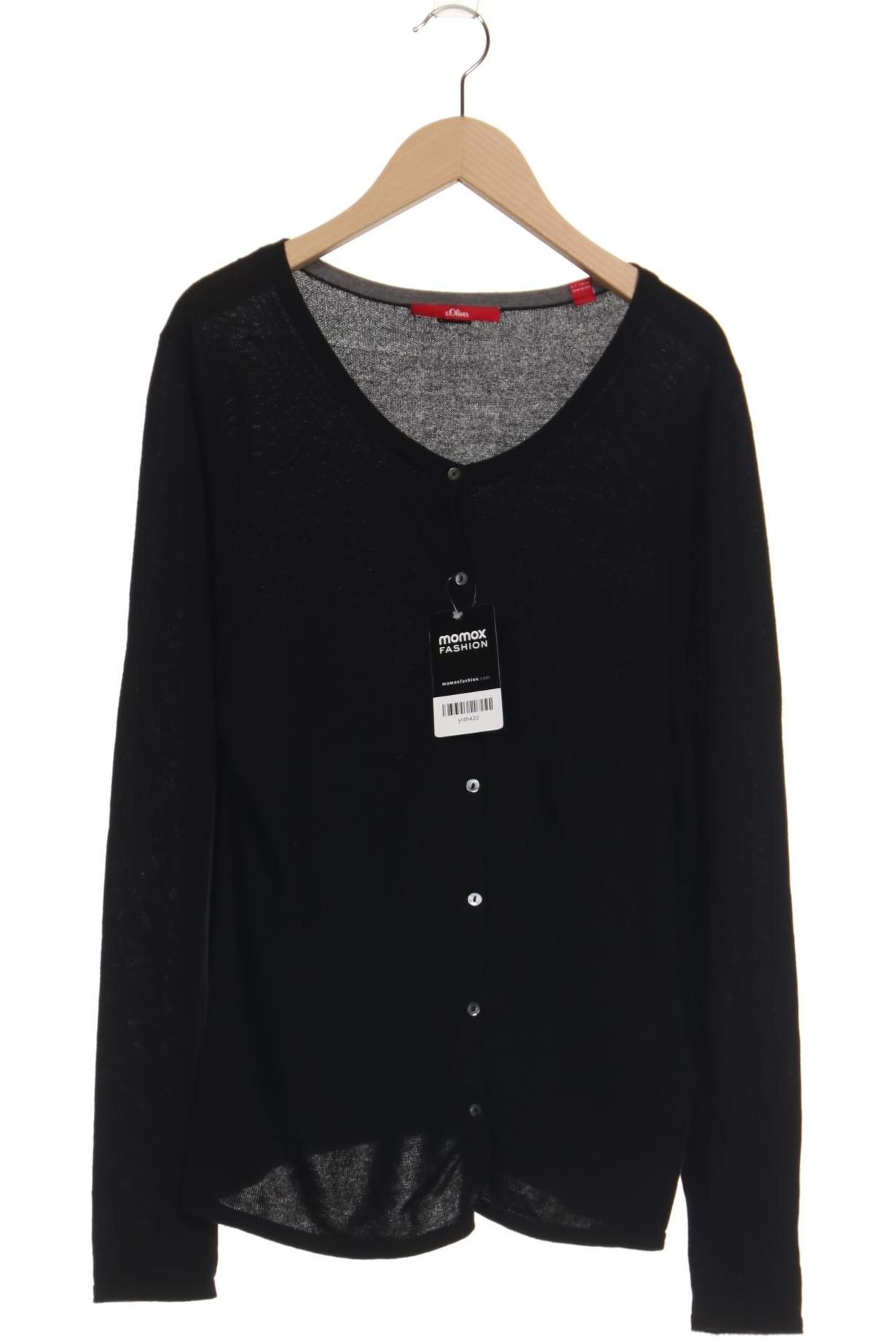 

s.Oliver Damen Strickjacke, schwarz, Gr. 38