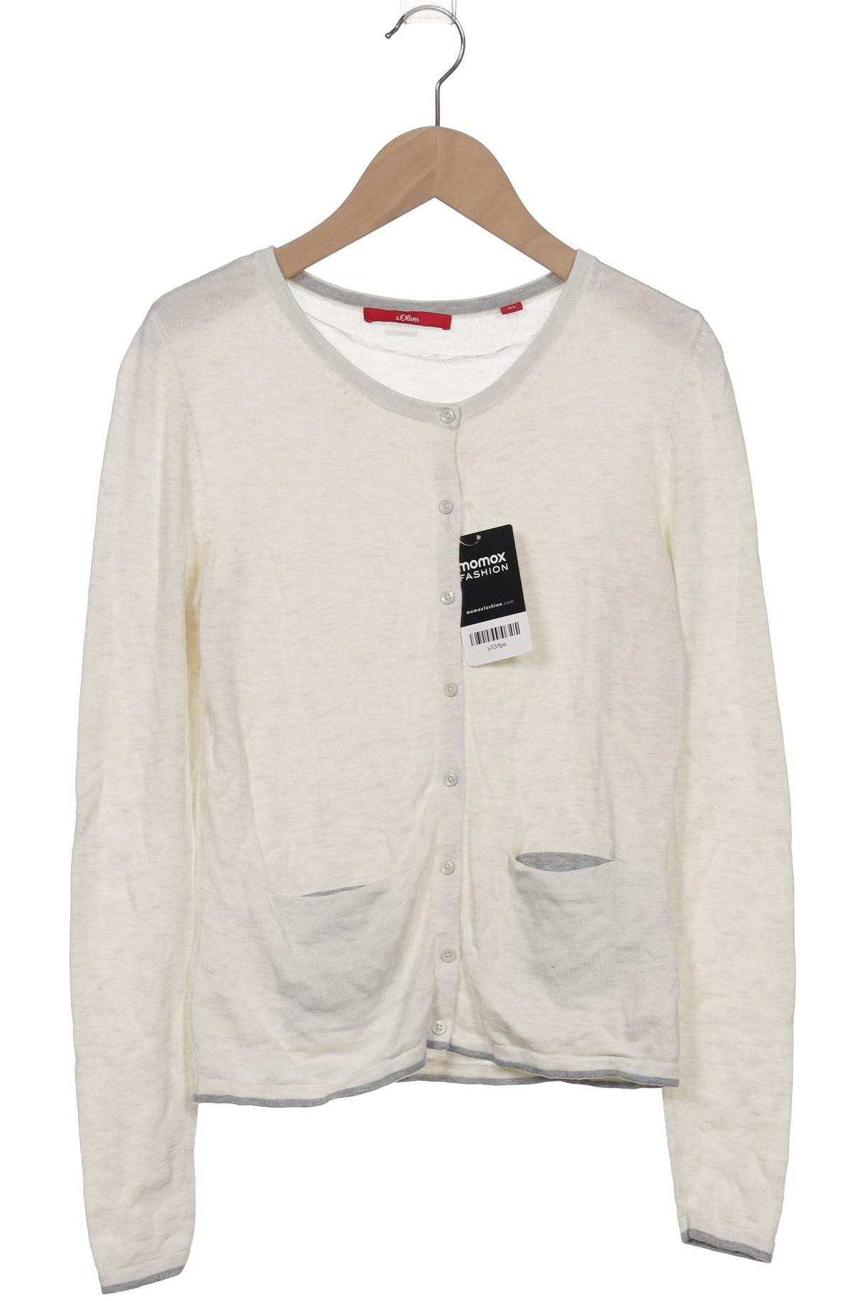 

s.Oliver Damen Strickjacke, cremeweiß, Gr. 32