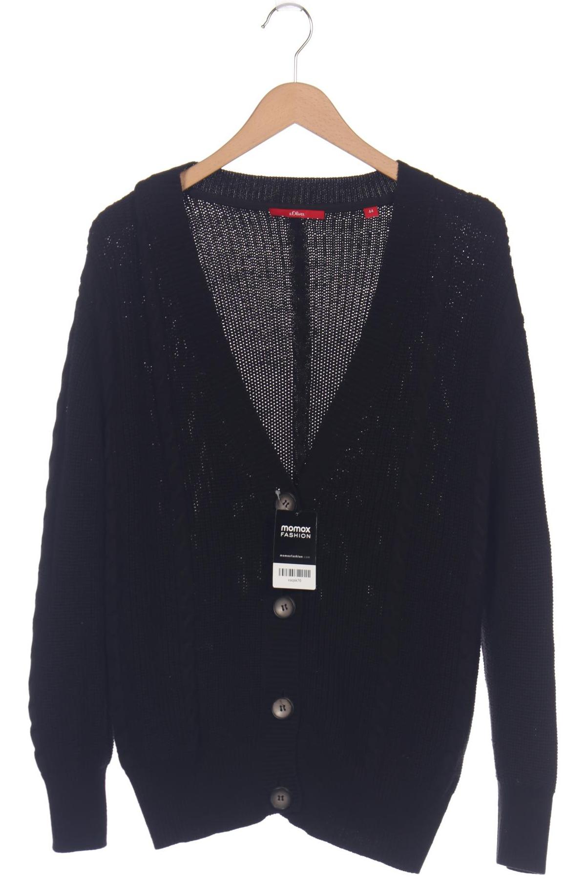

s.Oliver Damen Strickjacke, schwarz, Gr. 44