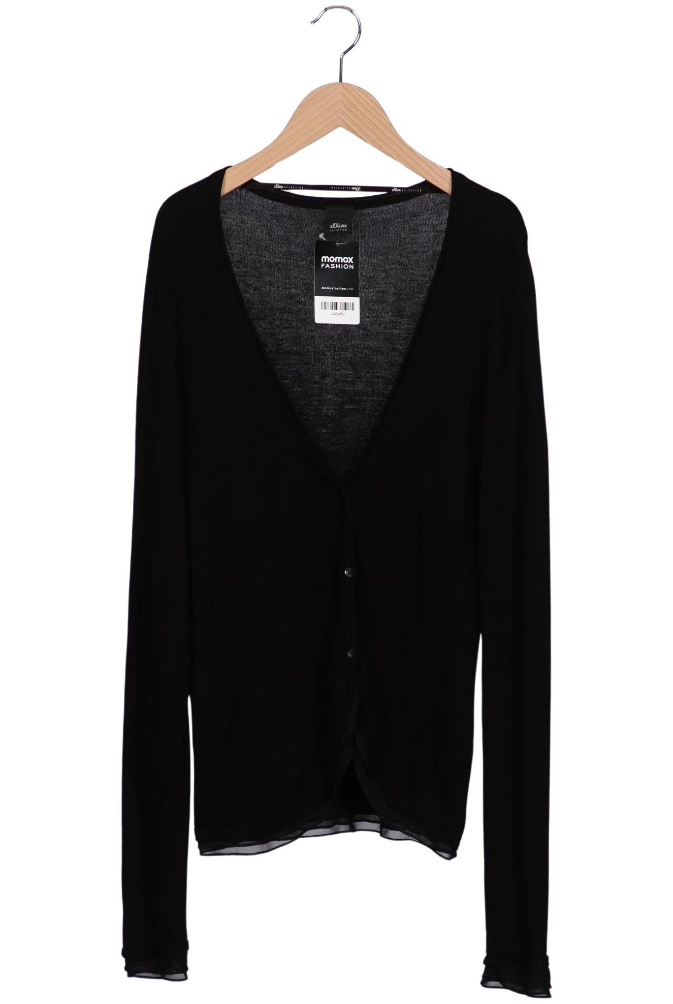 

s.Oliver Damen Strickjacke, schwarz, Gr. 38