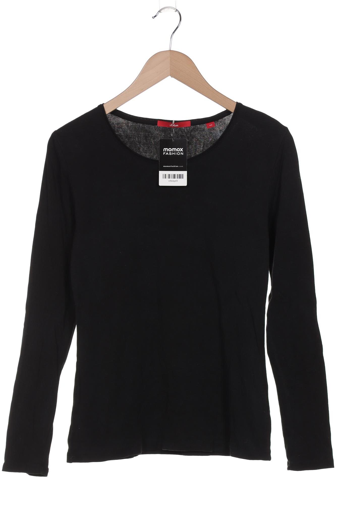 

s.Oliver Damen Langarmshirt, schwarz, Gr. 40