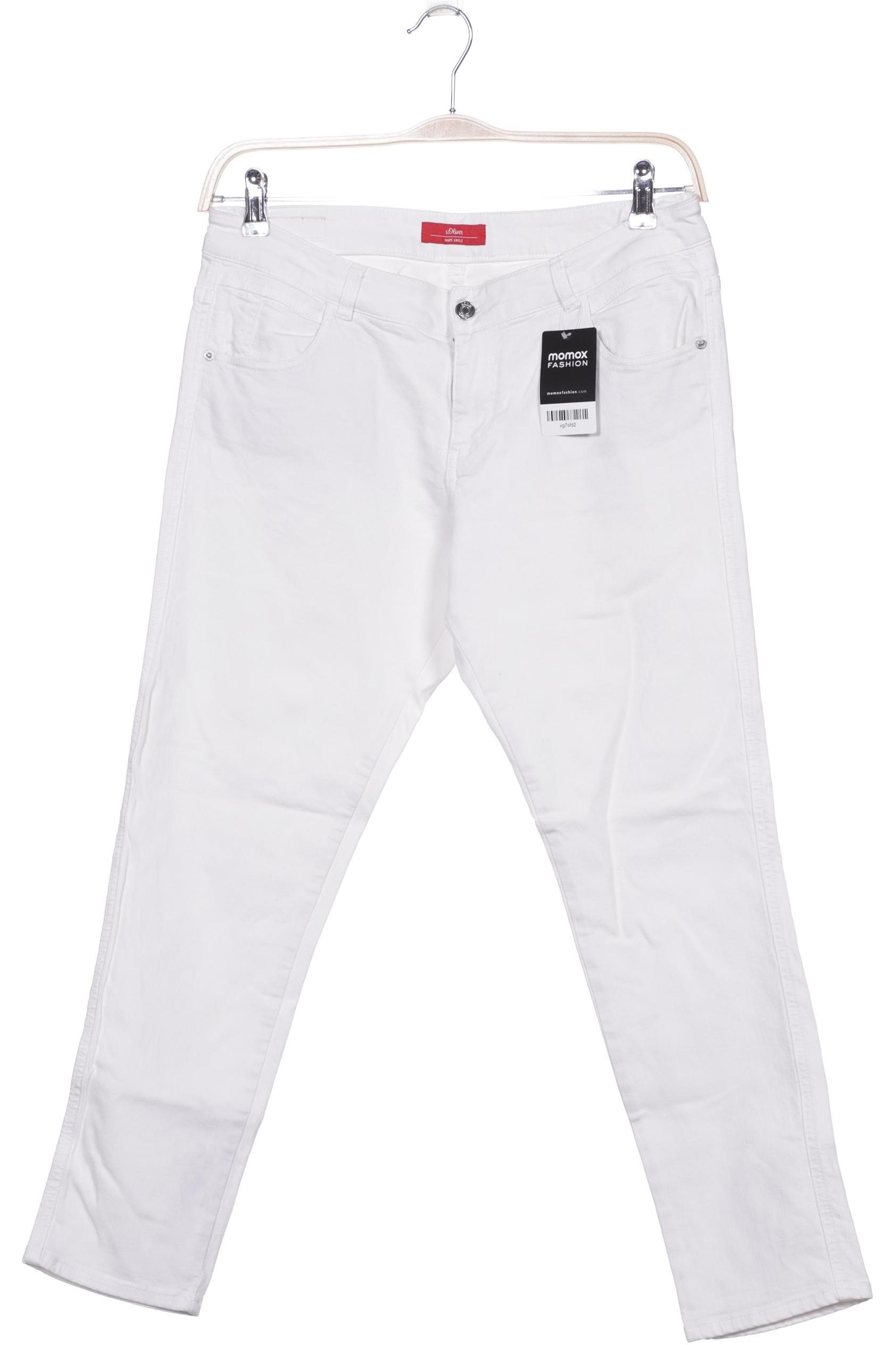 

s.Oliver Damen Jeans, weiß